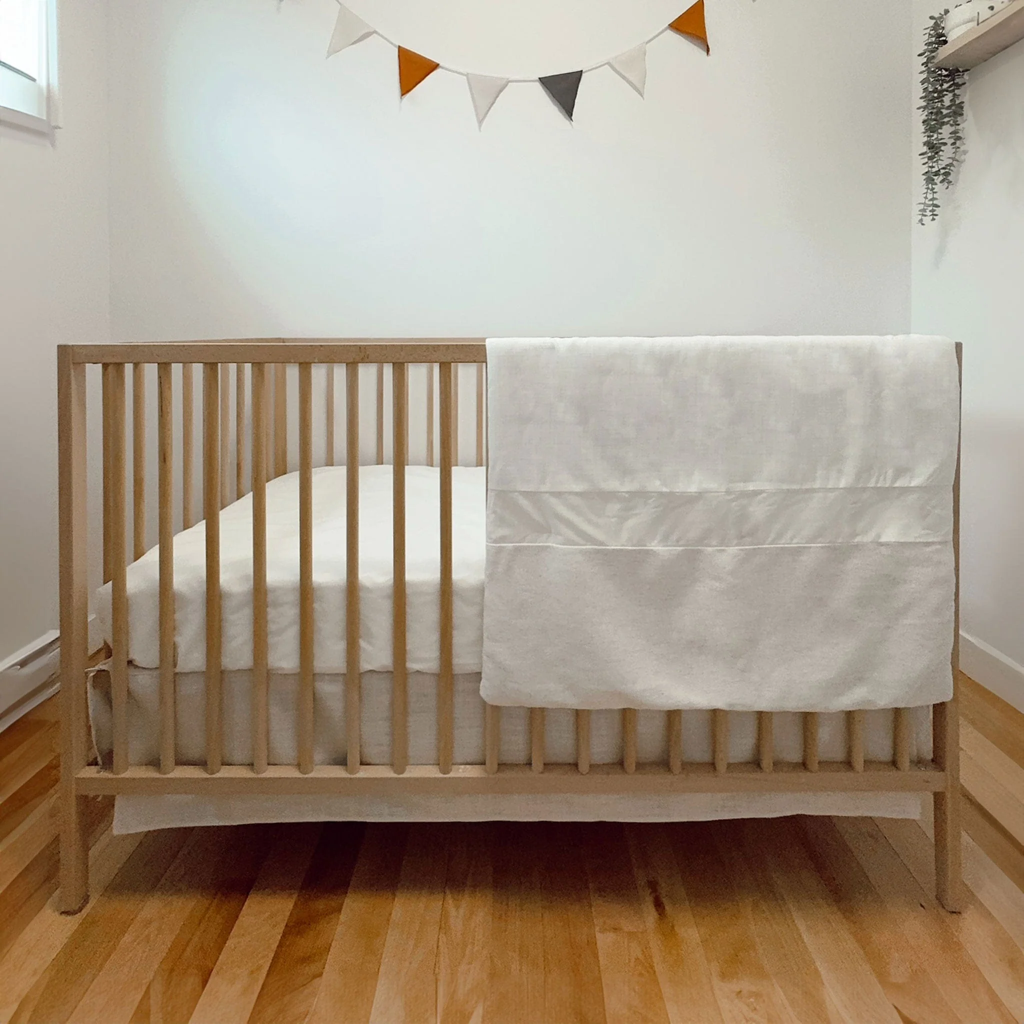Literie 3 Morceaux Lit de bébé - Naturel Texturé - Image 2
