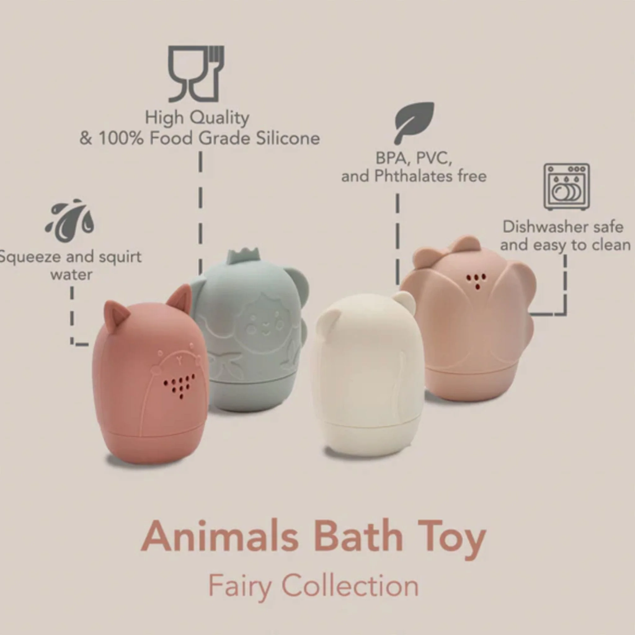 Jouets de Bain (4) Animaux Collection Fée - Fairy Sparkles - Image 4