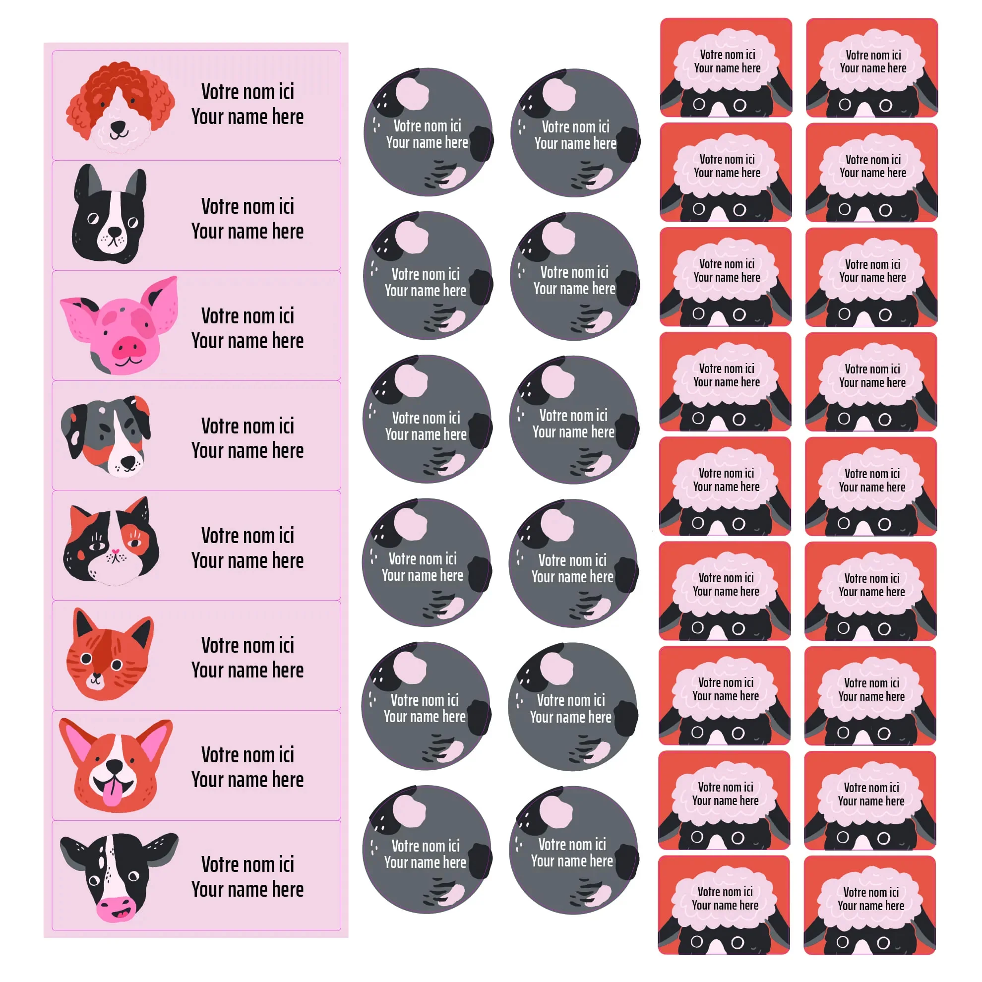 Étiquettes Scolaire - Animaux - Image 4