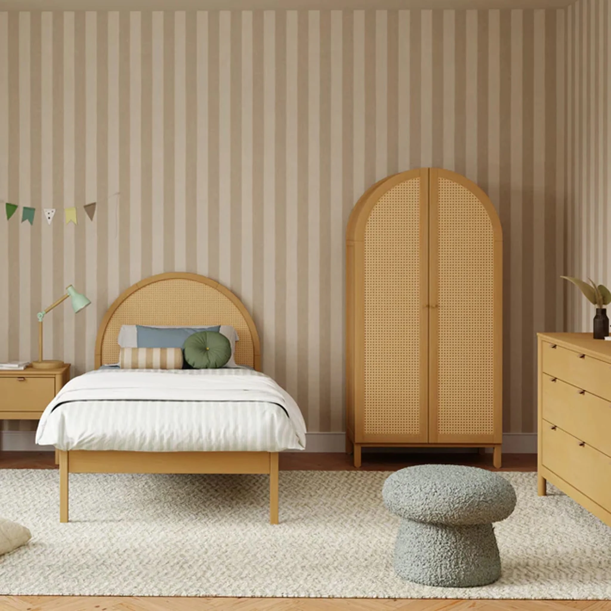 Armoire Bondi en rotin - Miel - Image 7