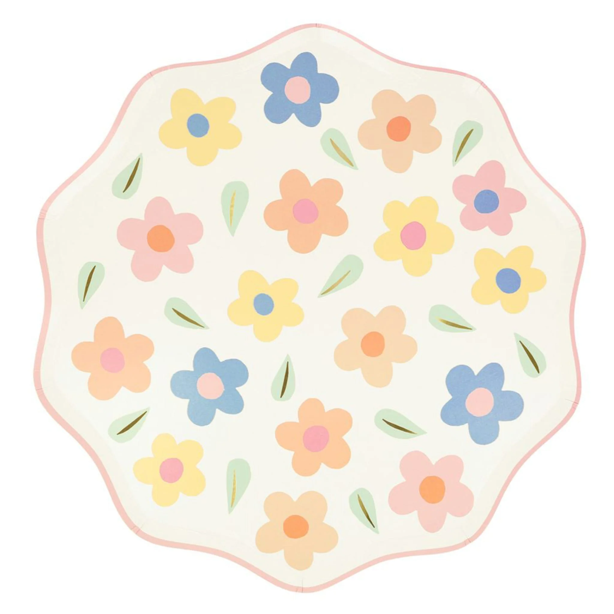Assiettes de Carton (8) - Fleurs Icônes