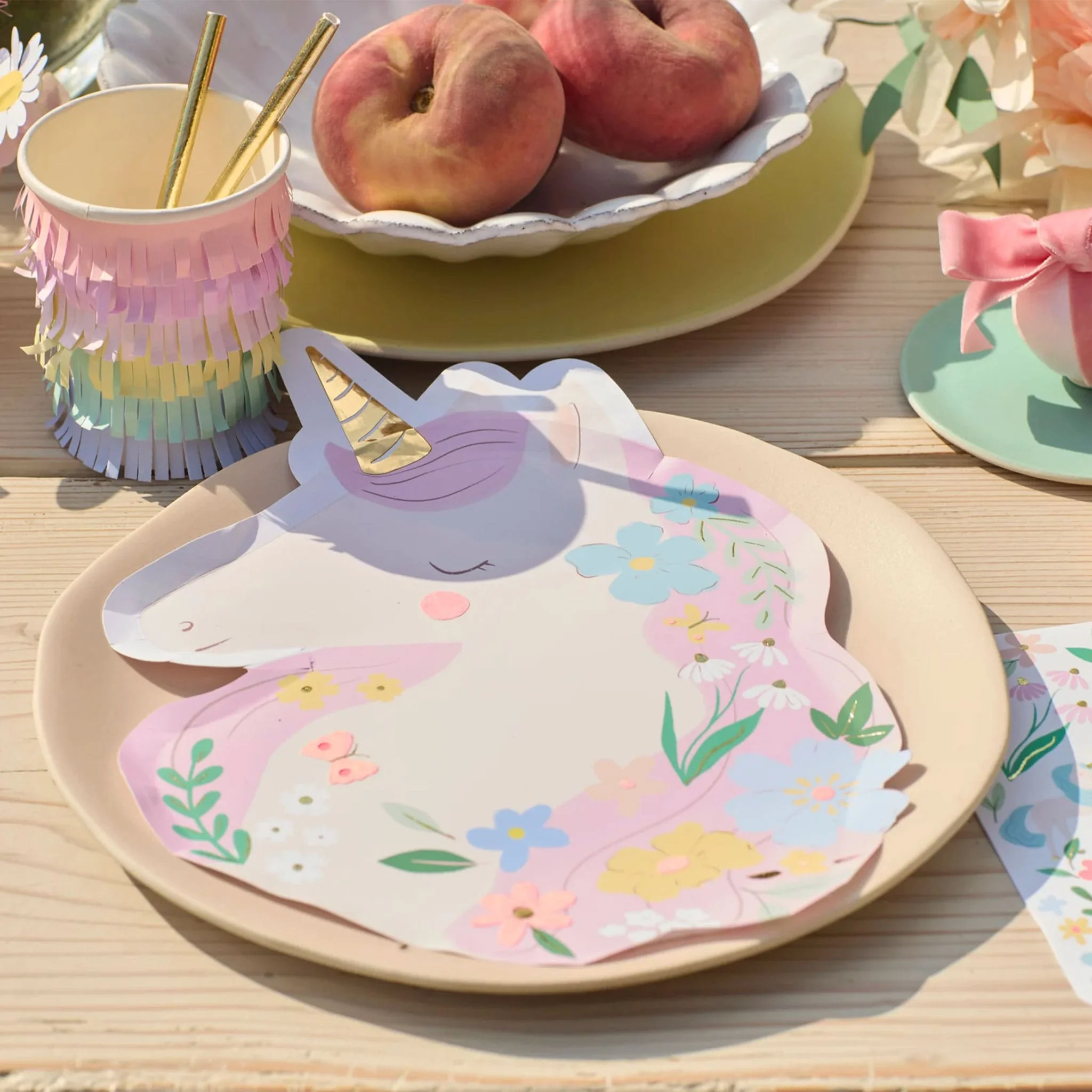 Assiettes de Carton (8) - Licornes - Image 2