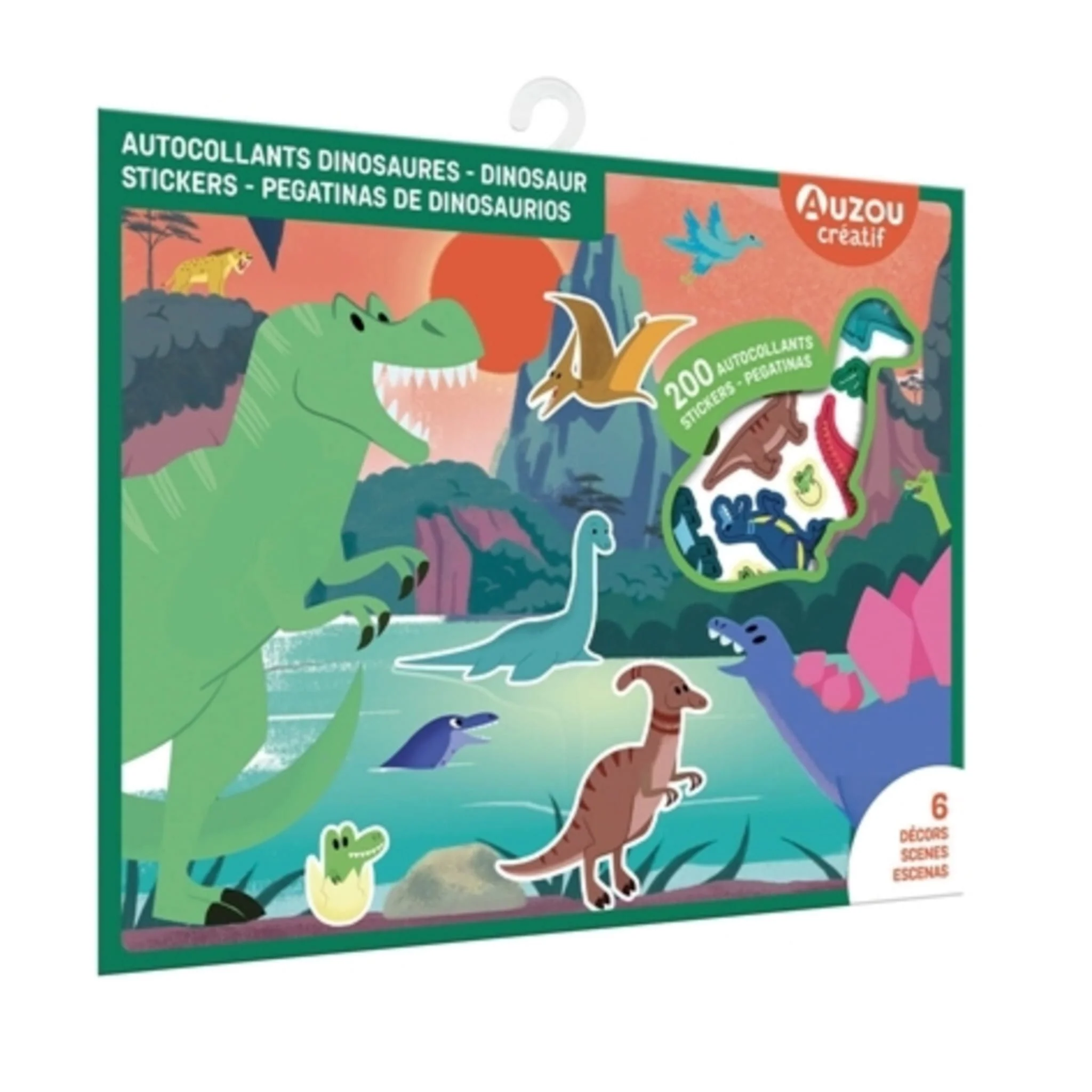 200 Autocollants Dinosaures