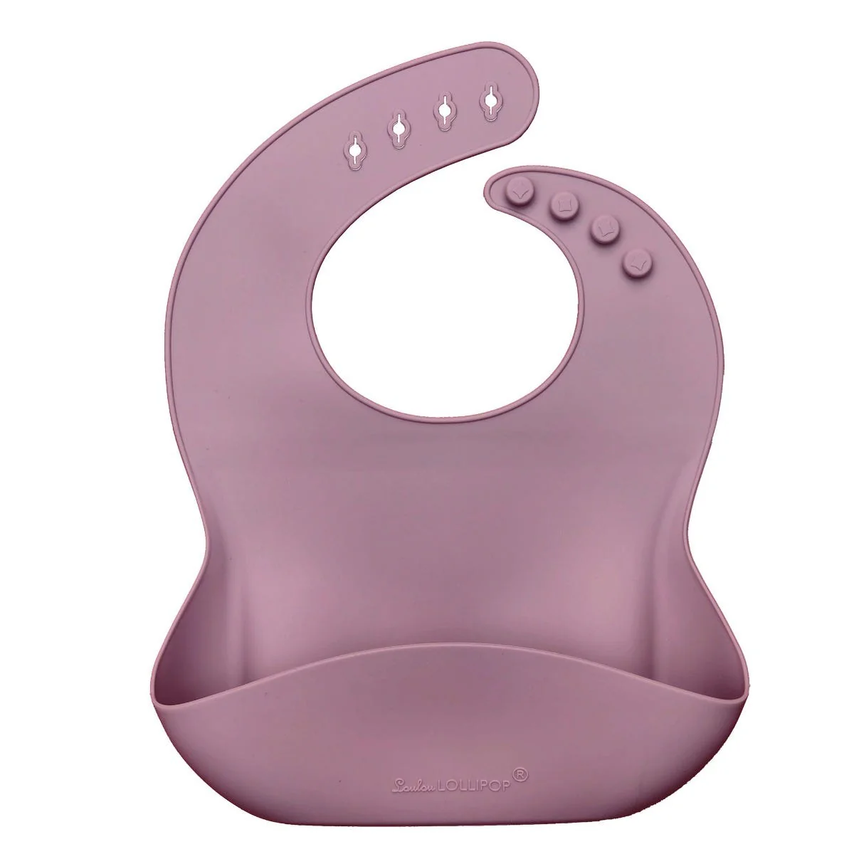 Bavoir en Silicone - Mauve