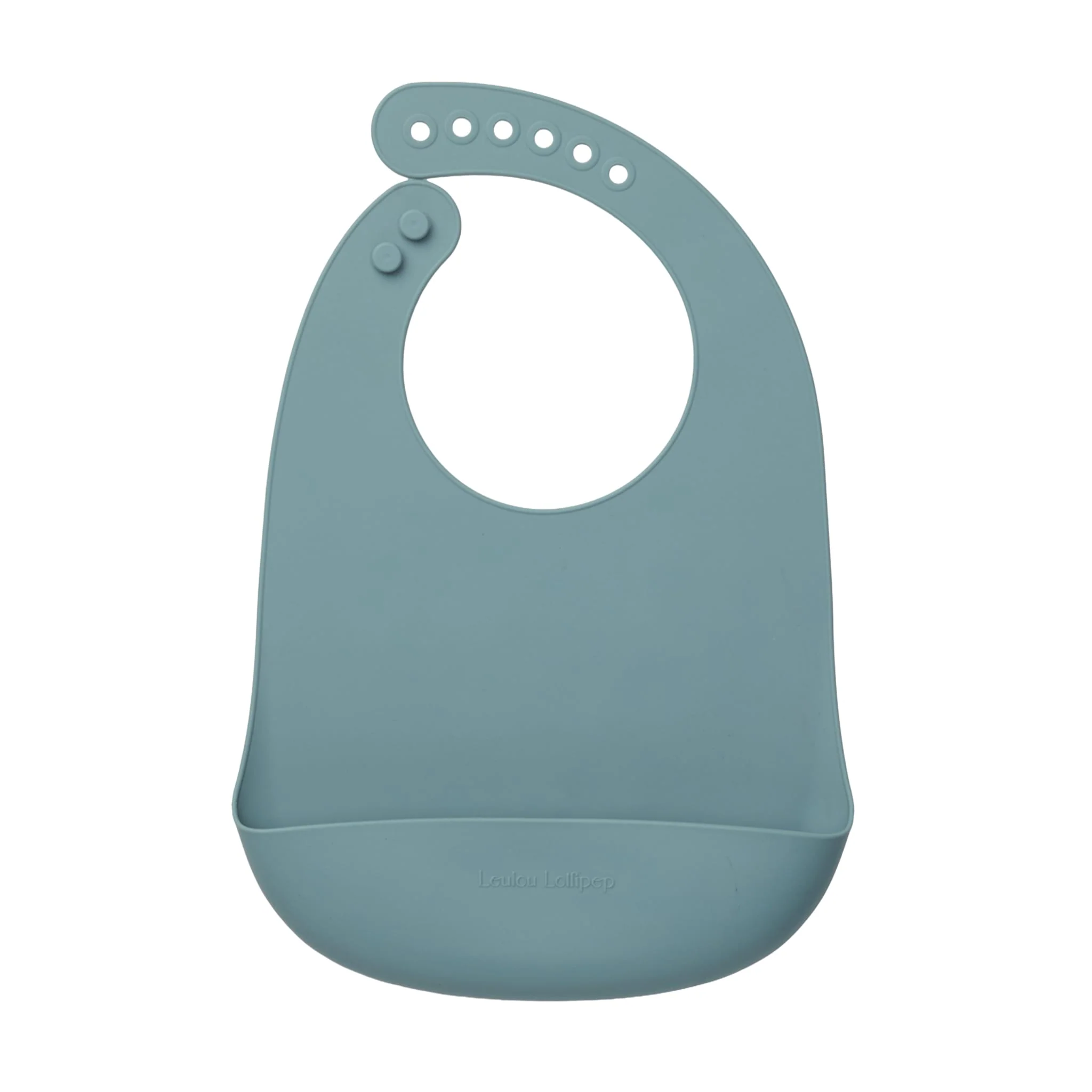 Bavoir en Silicone - Uni Acier