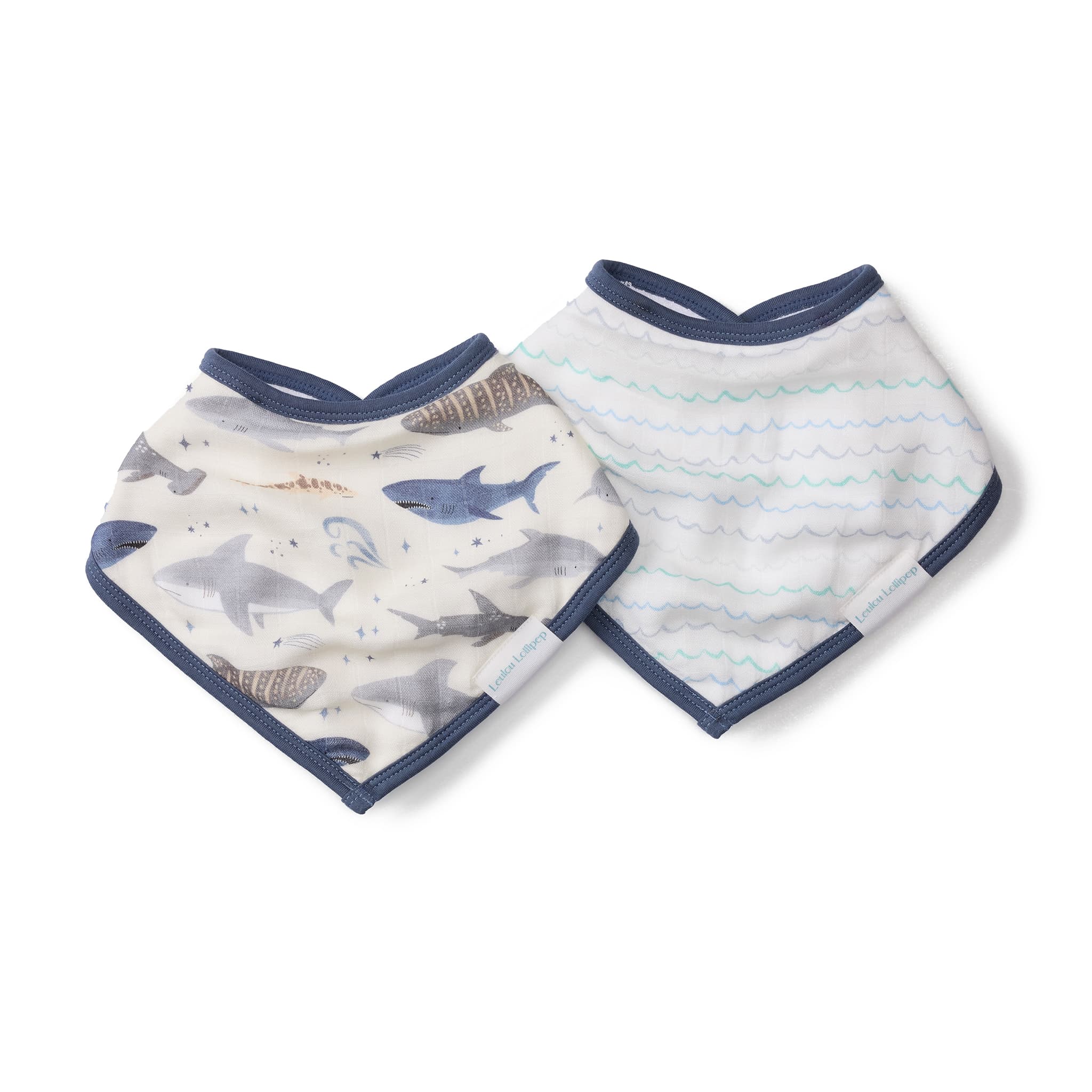 Bavoirs Bandana Mousseline (2) - Requin