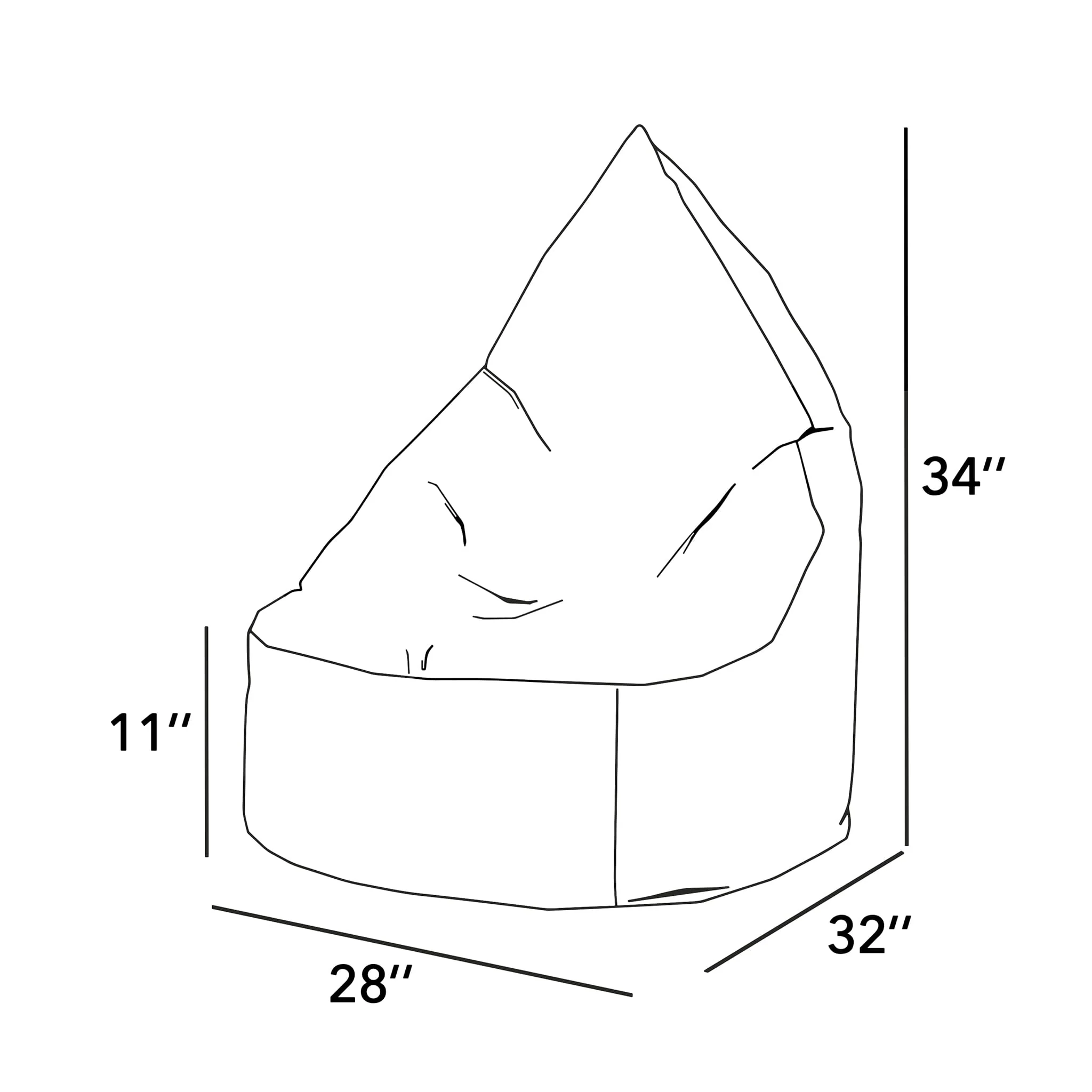 Bean Bag Ergo Junior Paloma - Vert Sauge - Image 2