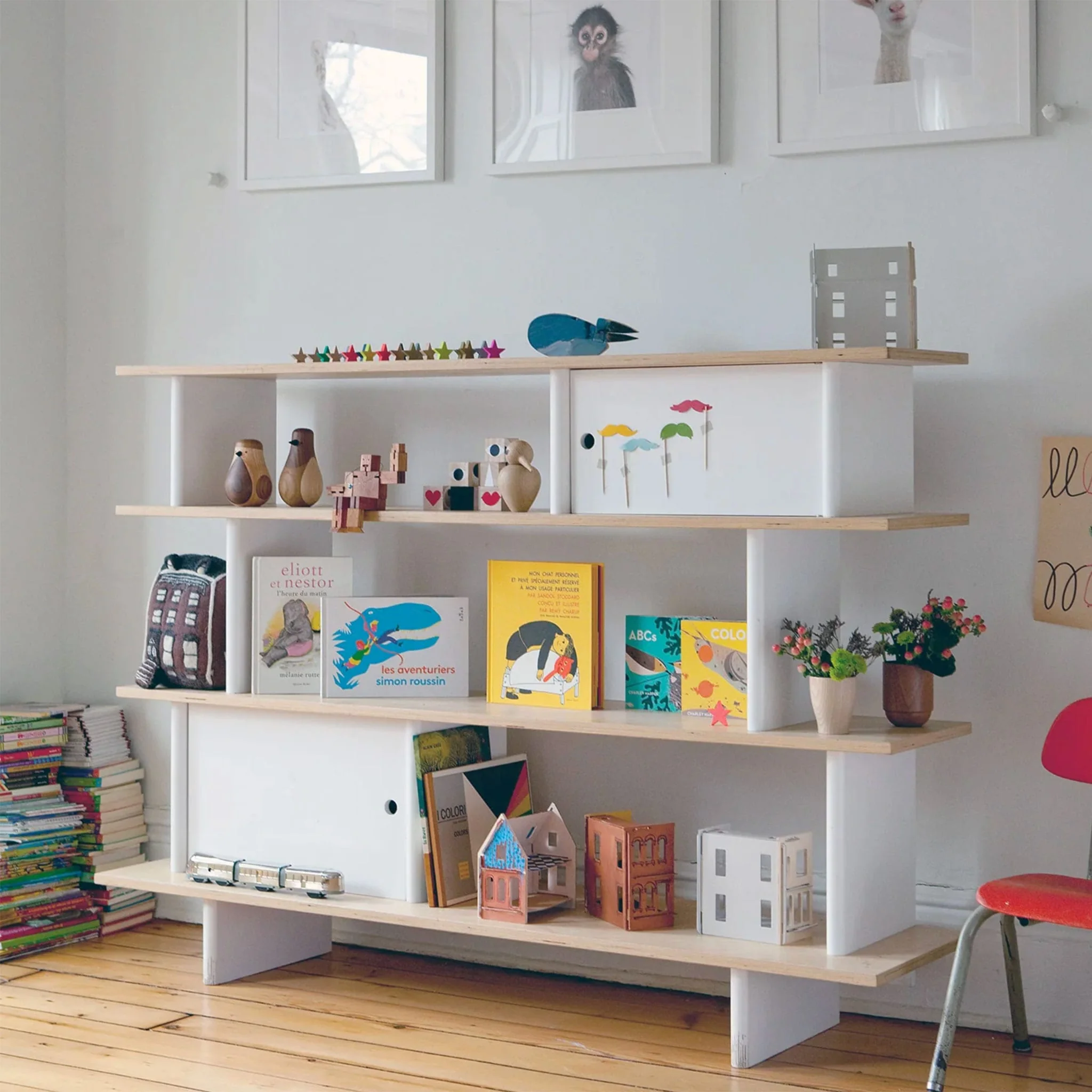 Bibliotheque Horizontal-  Naturel/ Blanc - Image 10