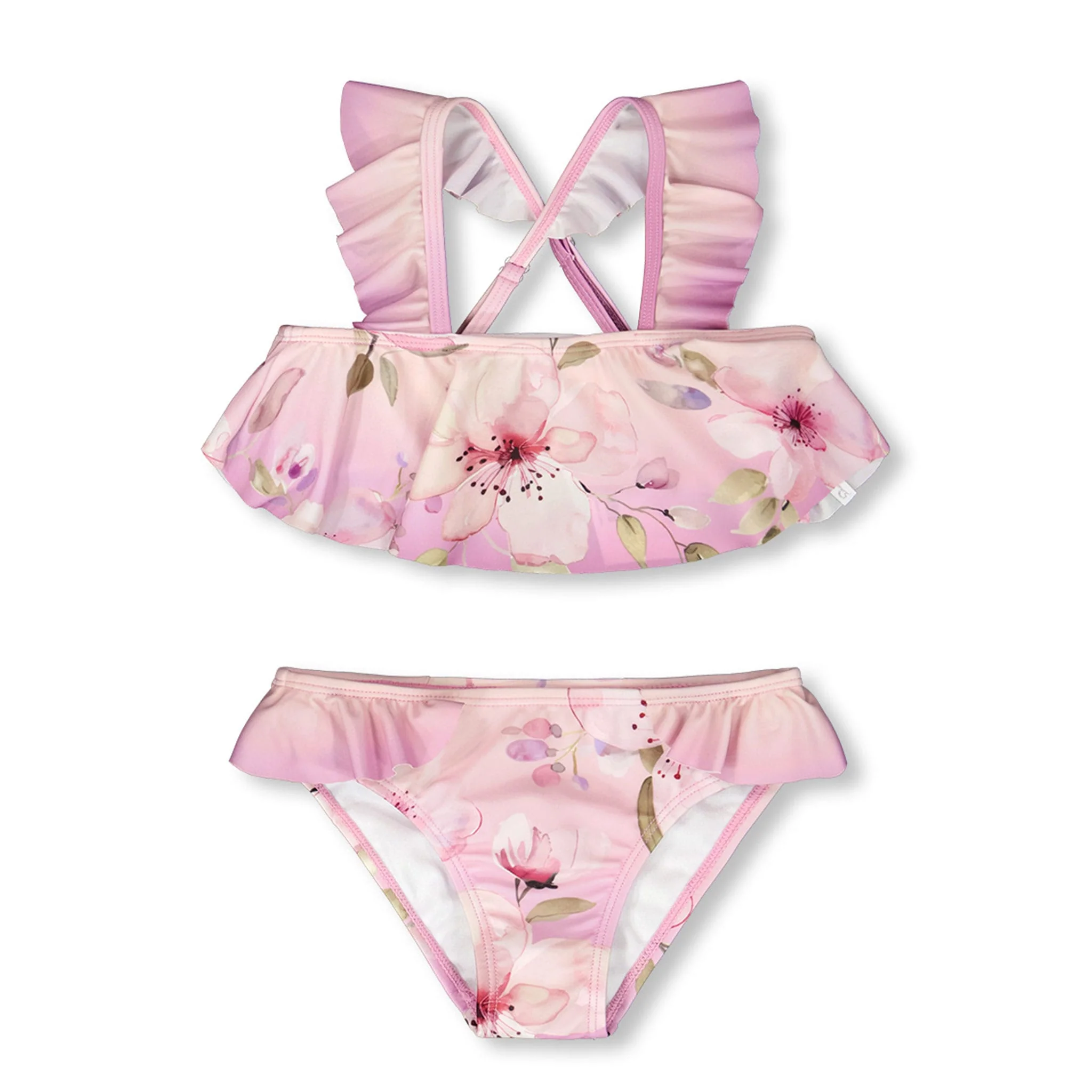 Bikini Lilas Fleurs 7-12ans