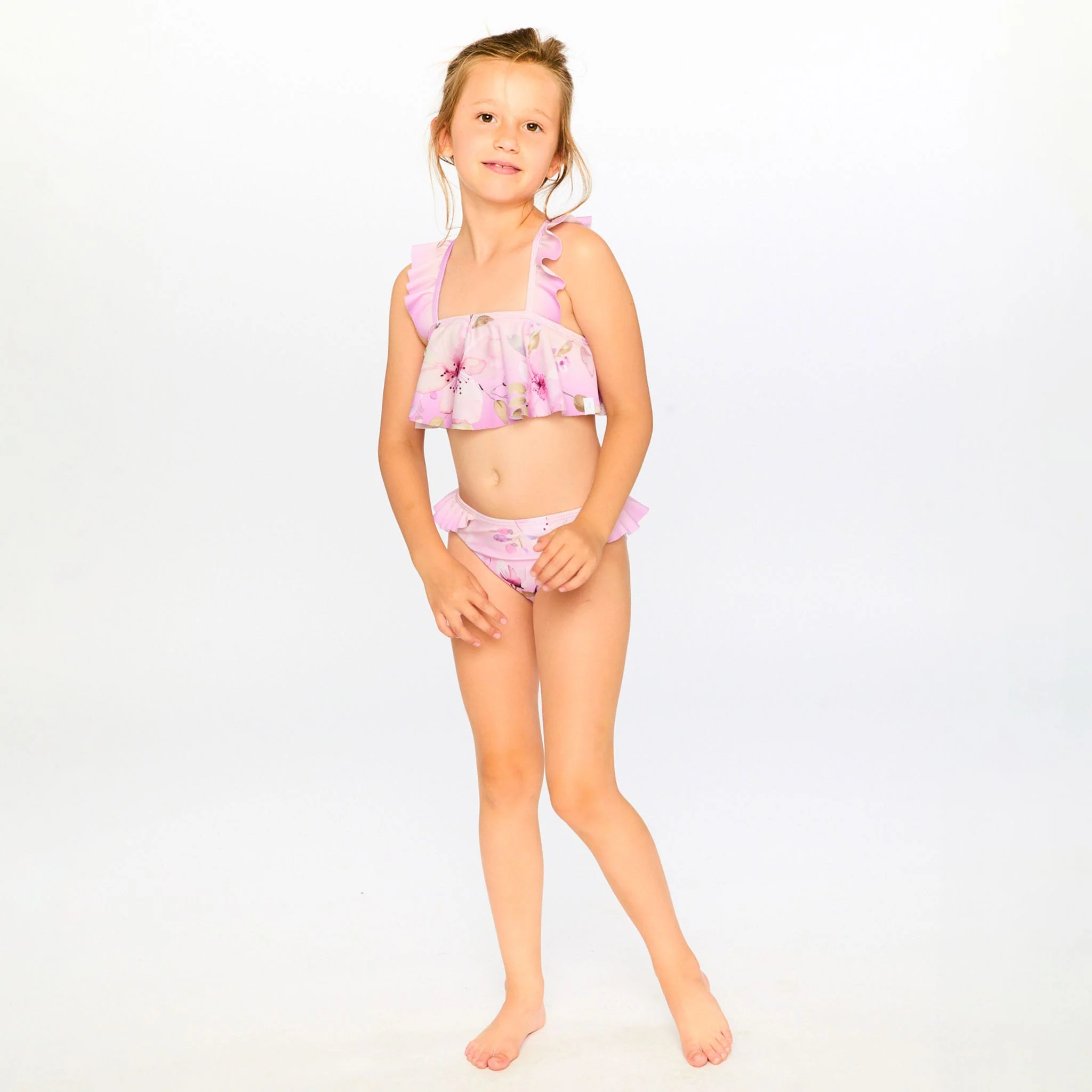 Bikini Lilas Fleurs 7-12ans - Image 2