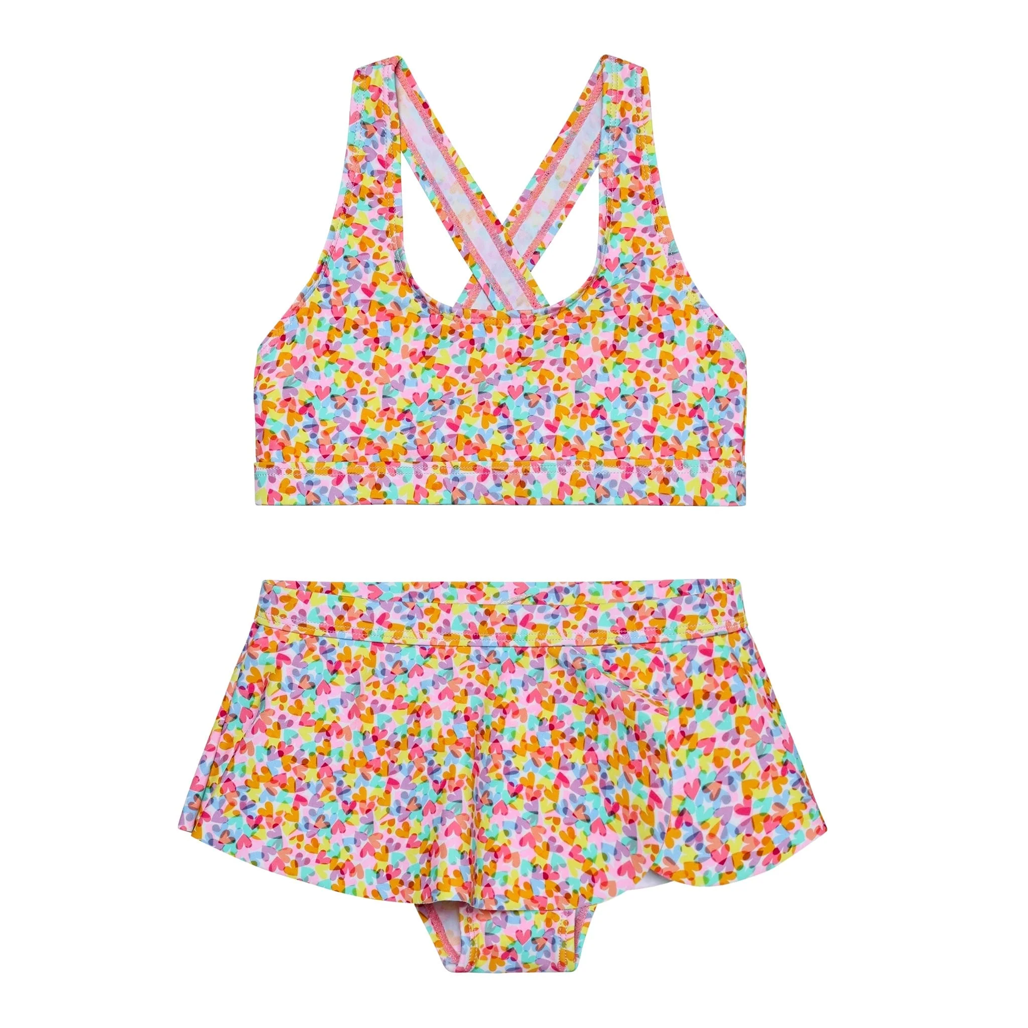 Bikini UV Imprimée Coeurs 4-12ans
