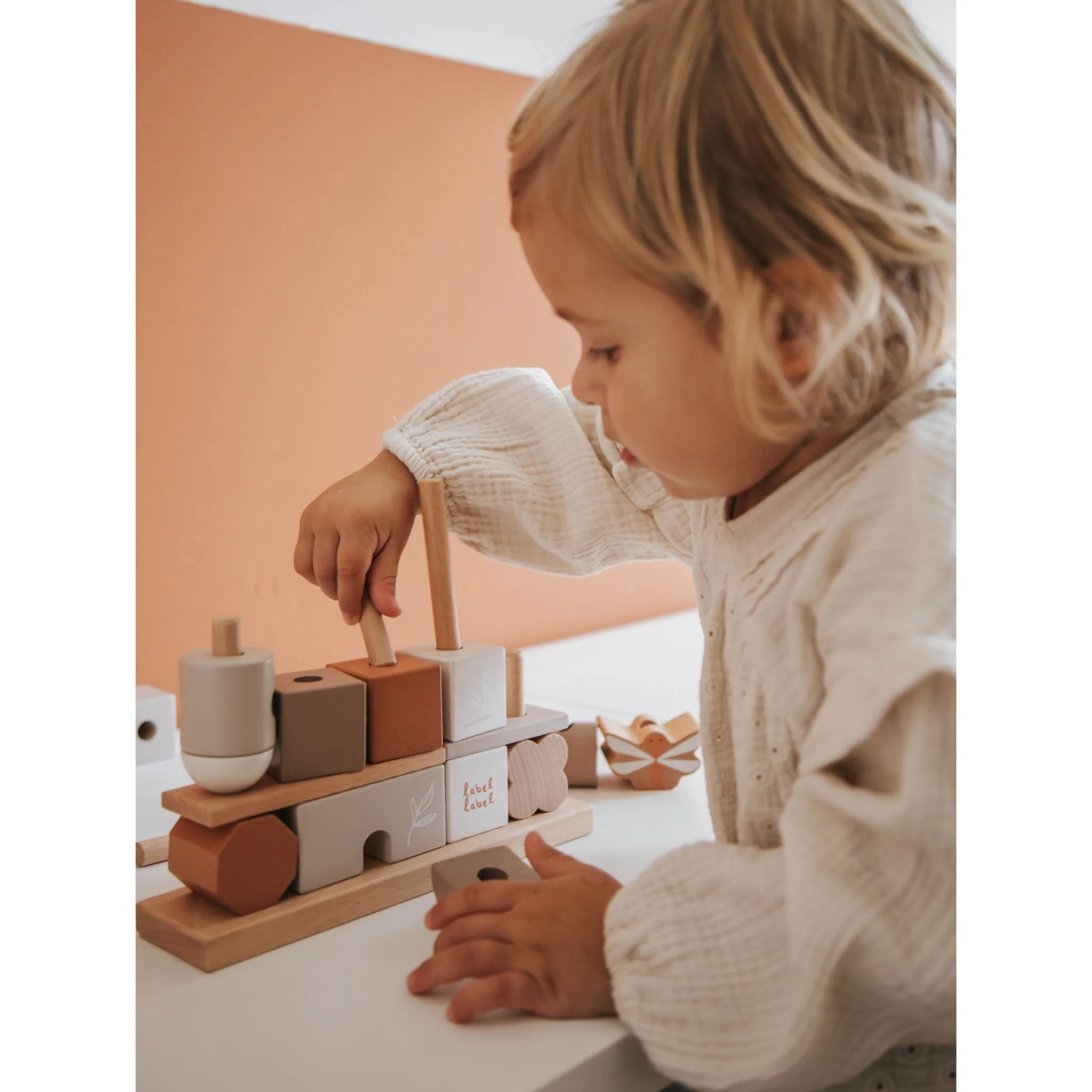 Blocs à empiler 'Cottage' - Nougat - Image 6