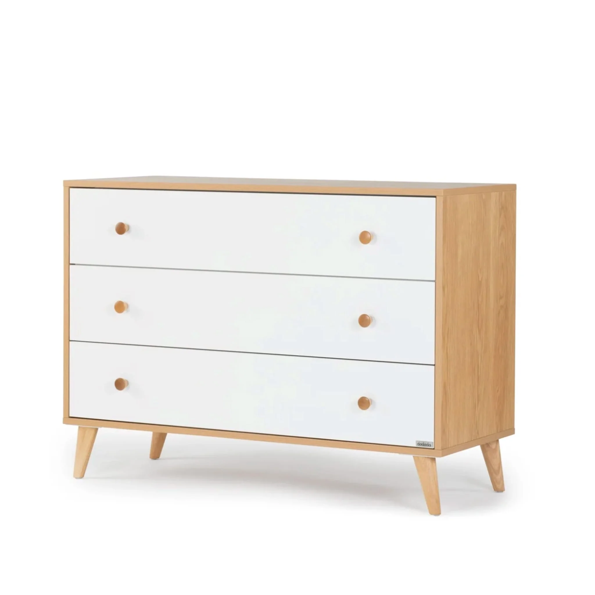 Commode 3 Tiroirs Austin - Blanc / Chêne rouge - Image 3
