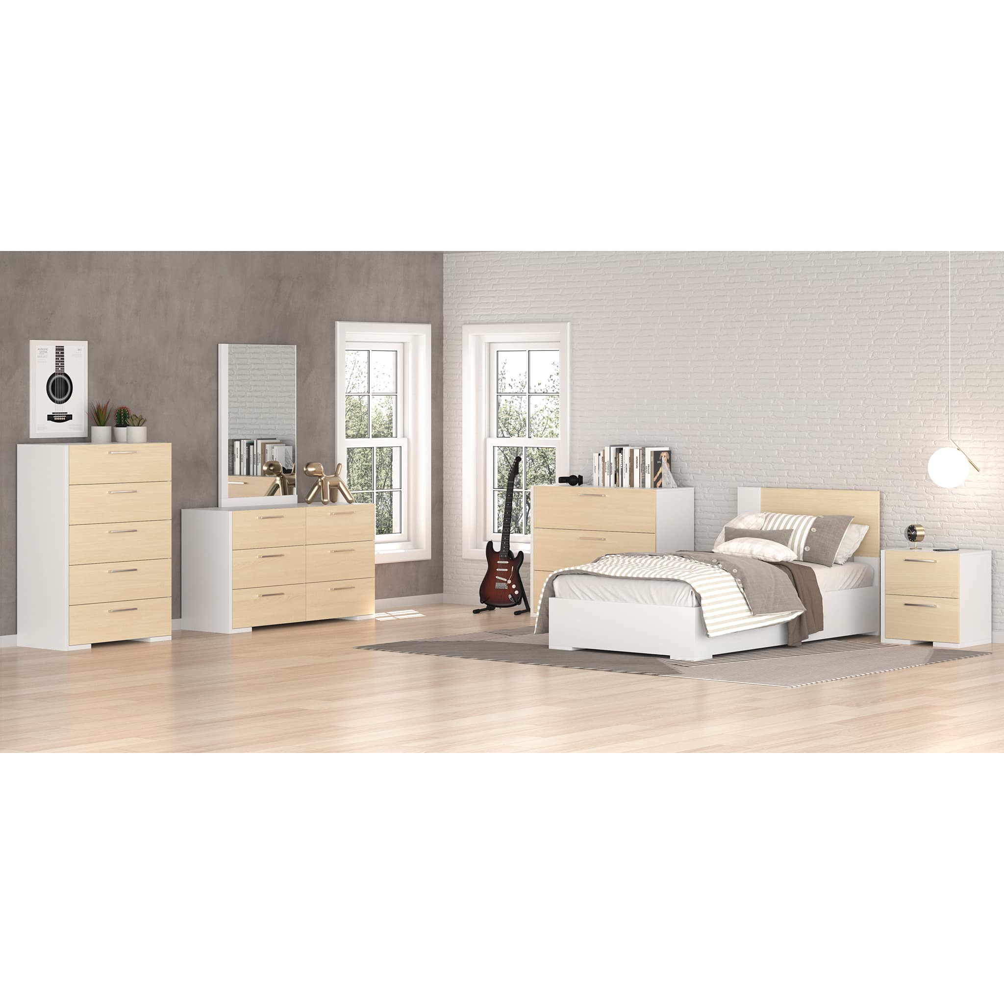 Commode 3 Tiroirs - Blanc Naturel - Image 3