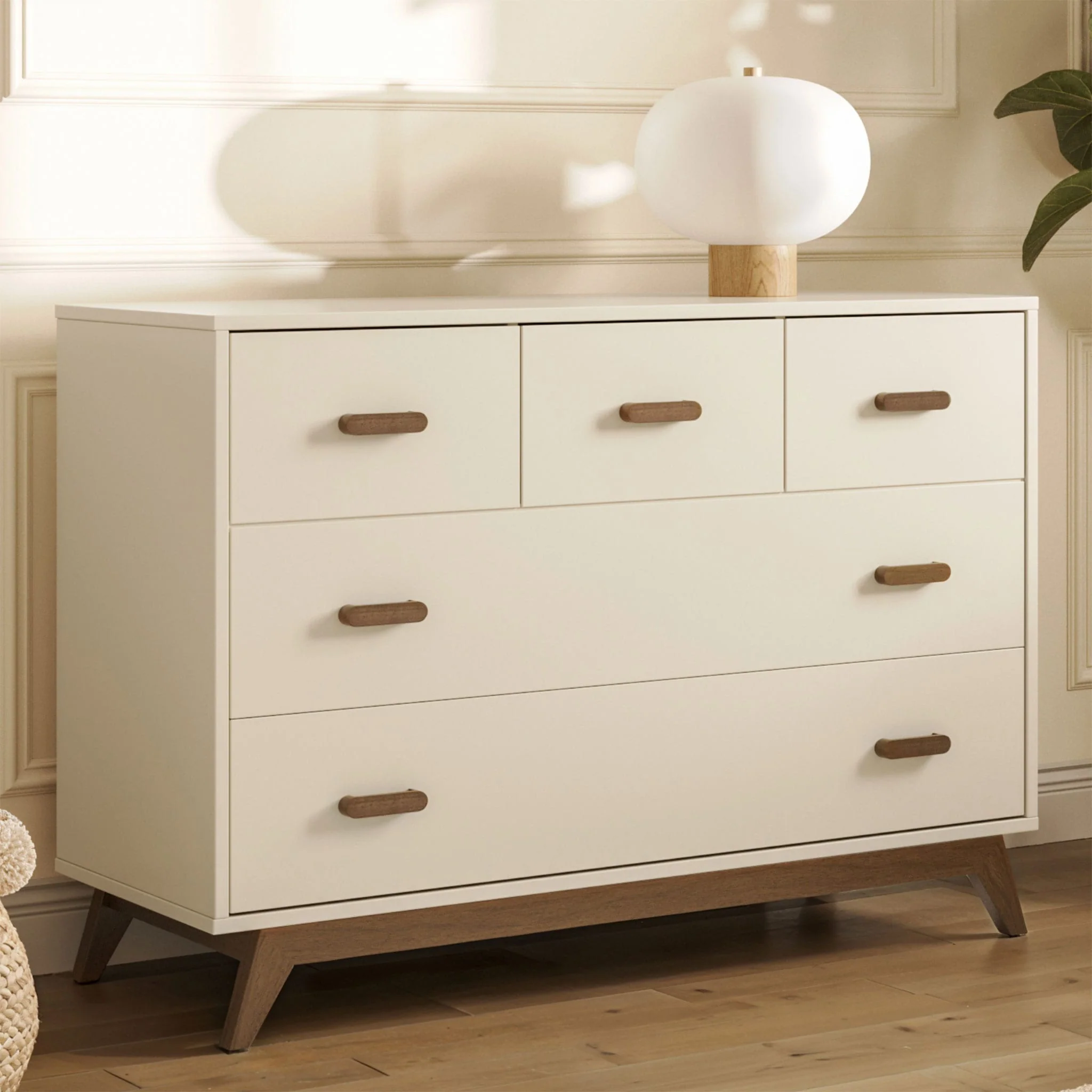 Commode  5 Tiroirs  Soho - Amande Noyer - Image 2
