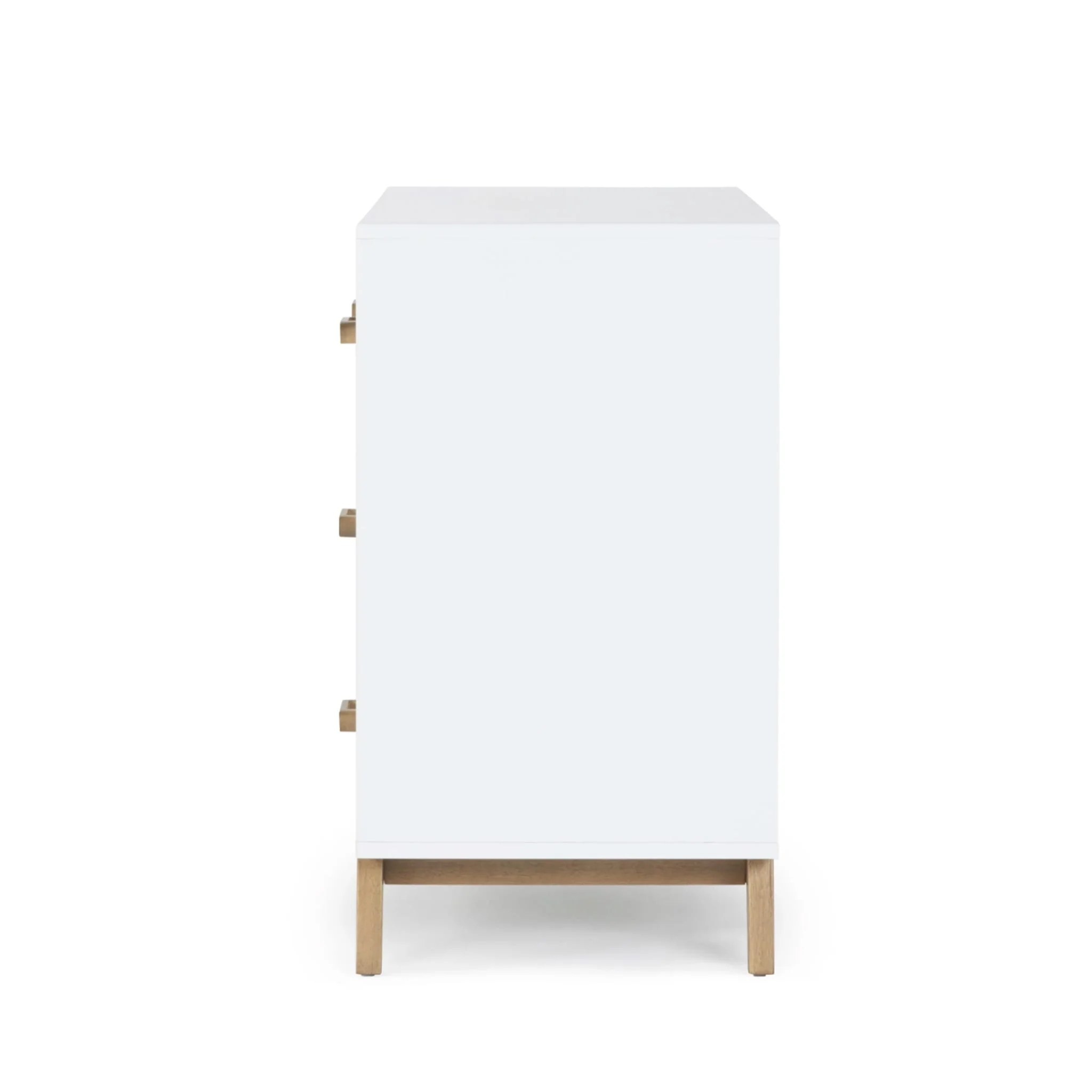 Commode 5 tiroirs Soho - Blanc / Noyer - Image 4