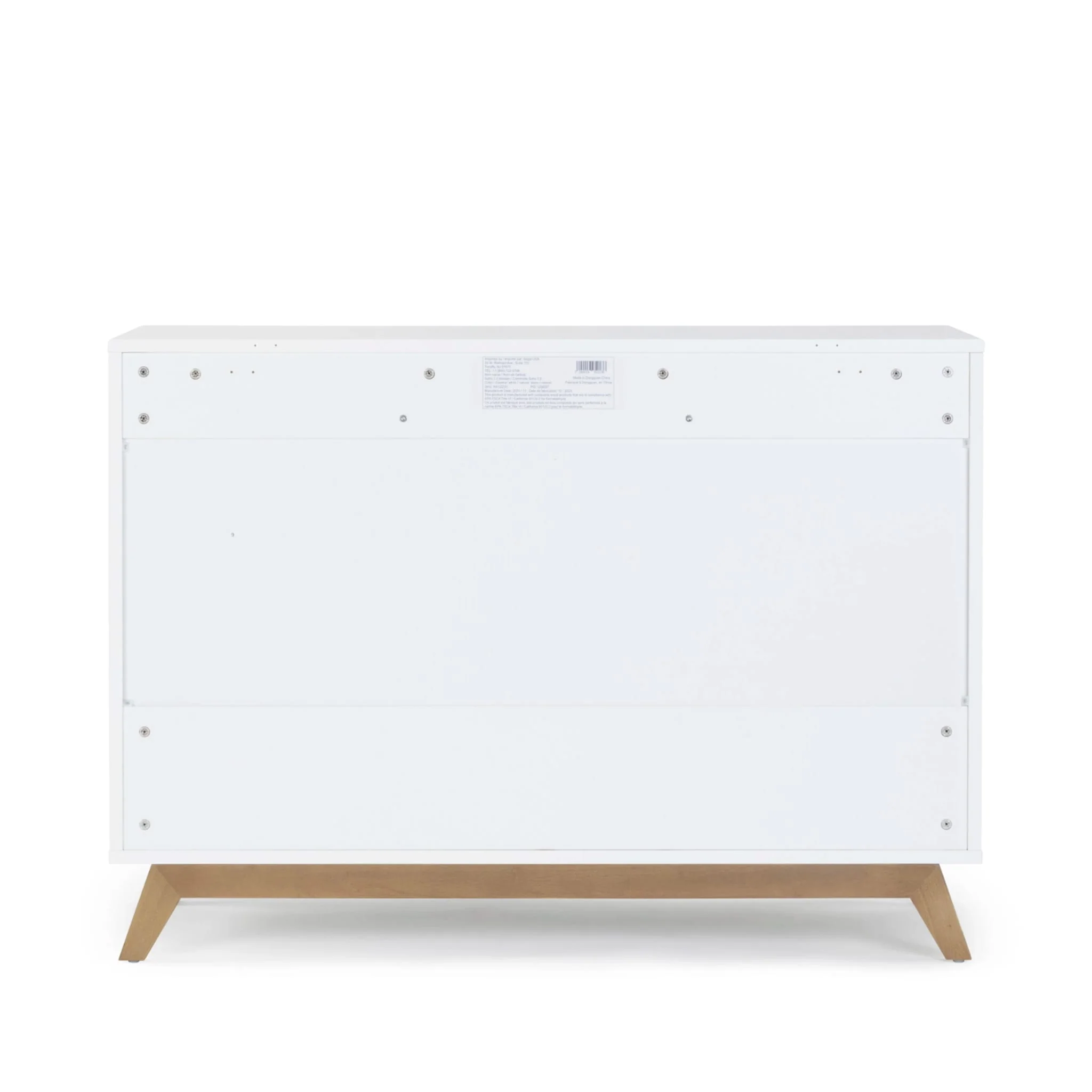 Commode 5 tiroirs Soho - Blanc / Noyer - Image 5