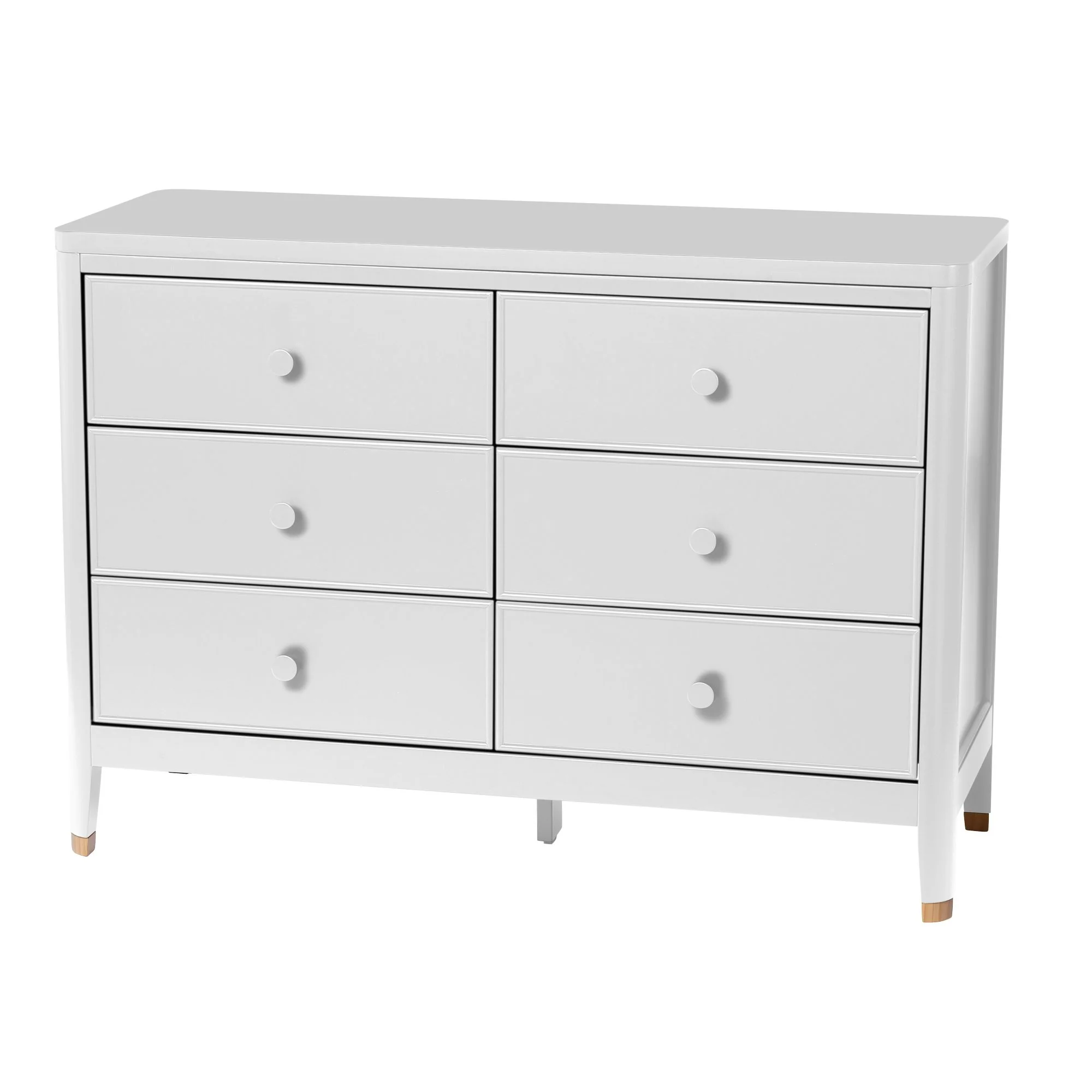 Commode 6 Tiroirs Aster - Blanc