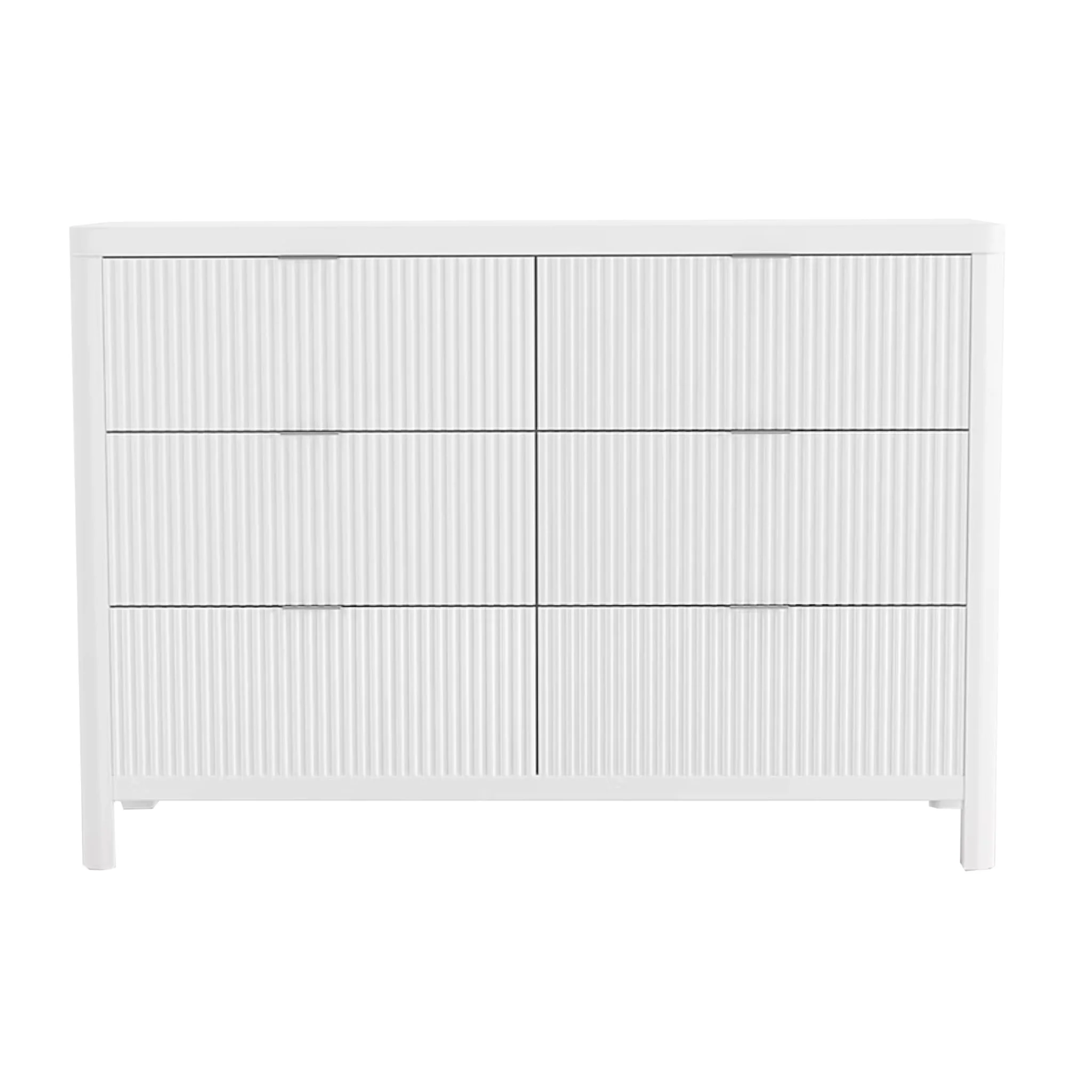 Commode 6 Tiroirs Milano - Blanc