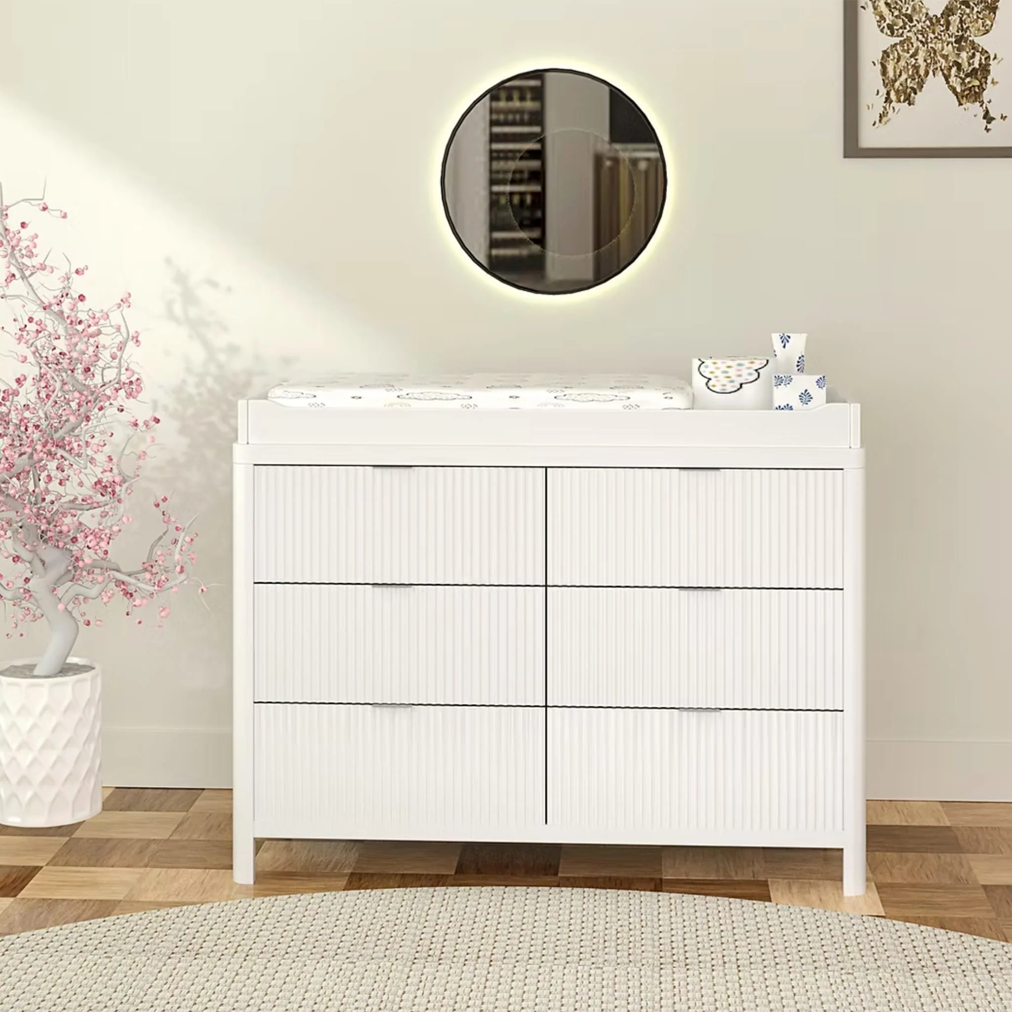 Commode 6 Tiroirs Milano - Blanc - Image 2