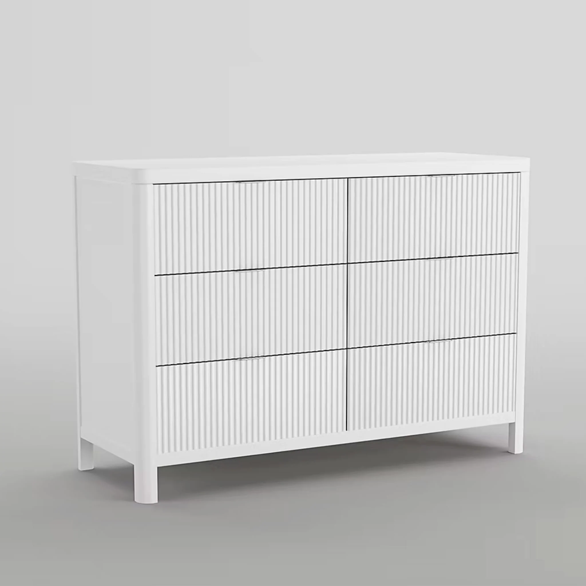 Commode 6 Tiroirs Milano - Blanc - Image 4