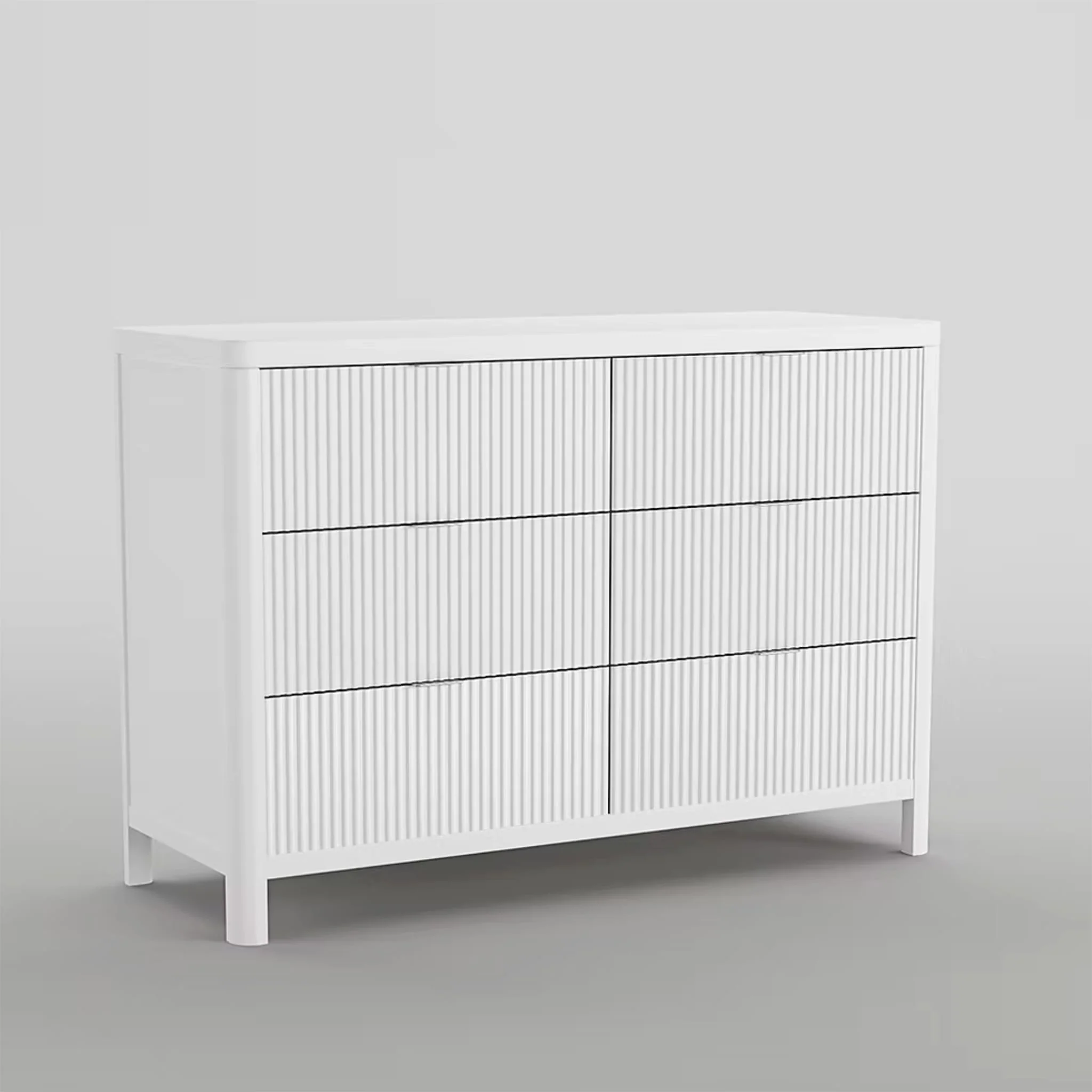 Commode 6 Tiroirs Milano - Blanc - Image 6