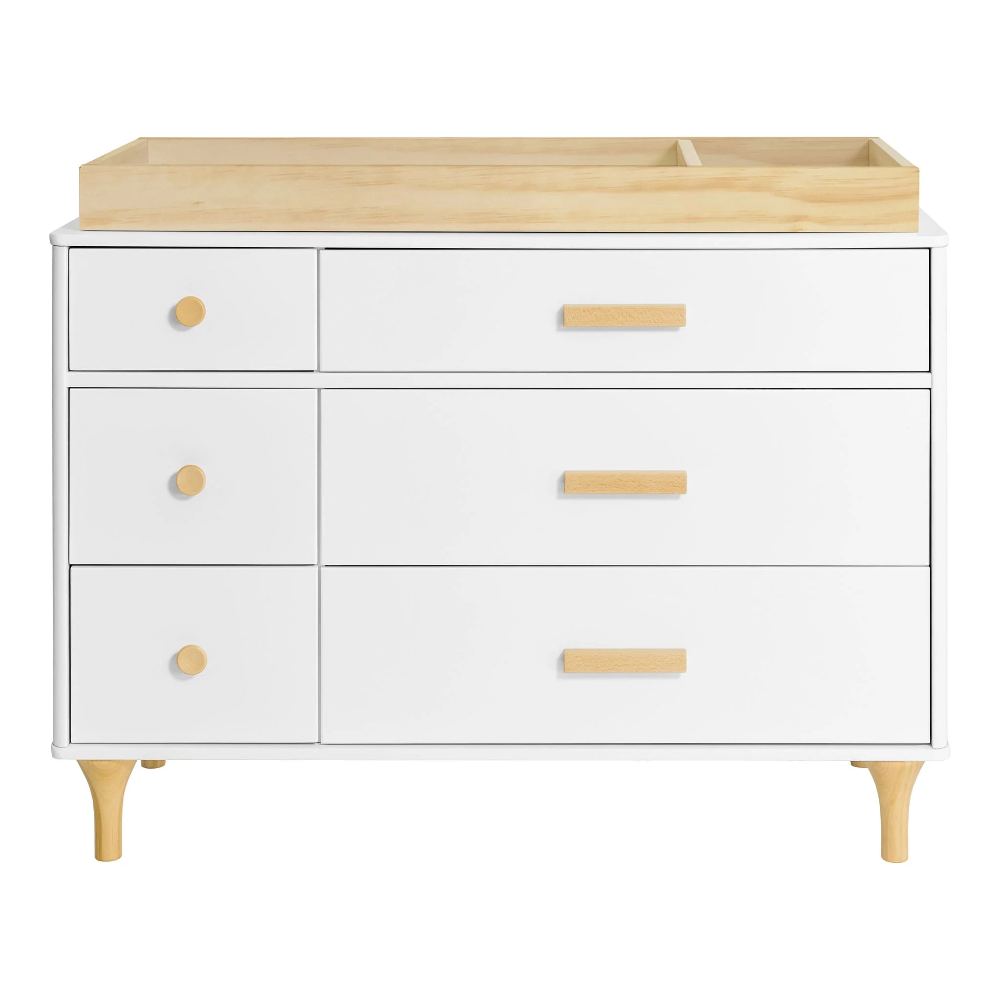 Commode Double 6 Tiroirs Lolly - Blanc / Naturel - Image 2