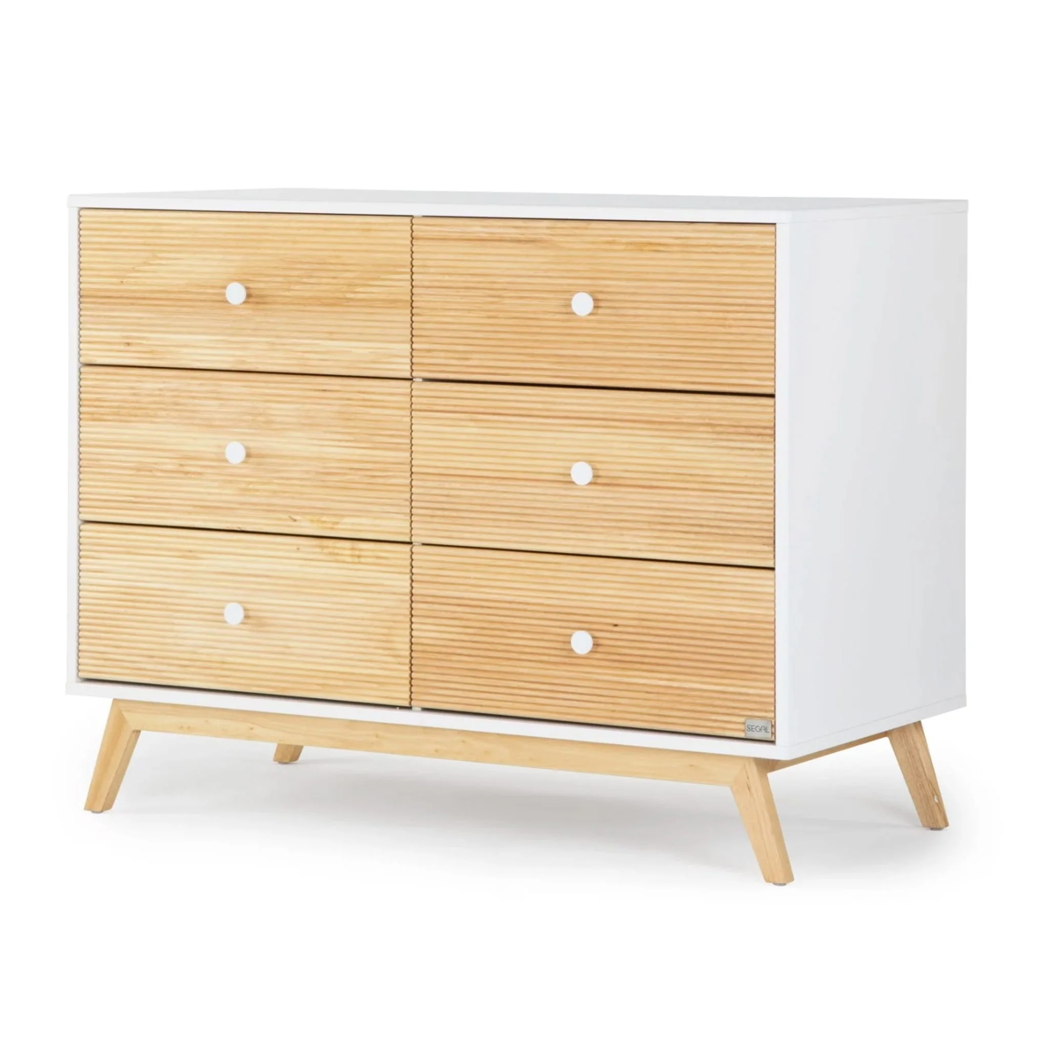 Commode 6 tiroirs Merry - Blanc/Naturel - Image 5