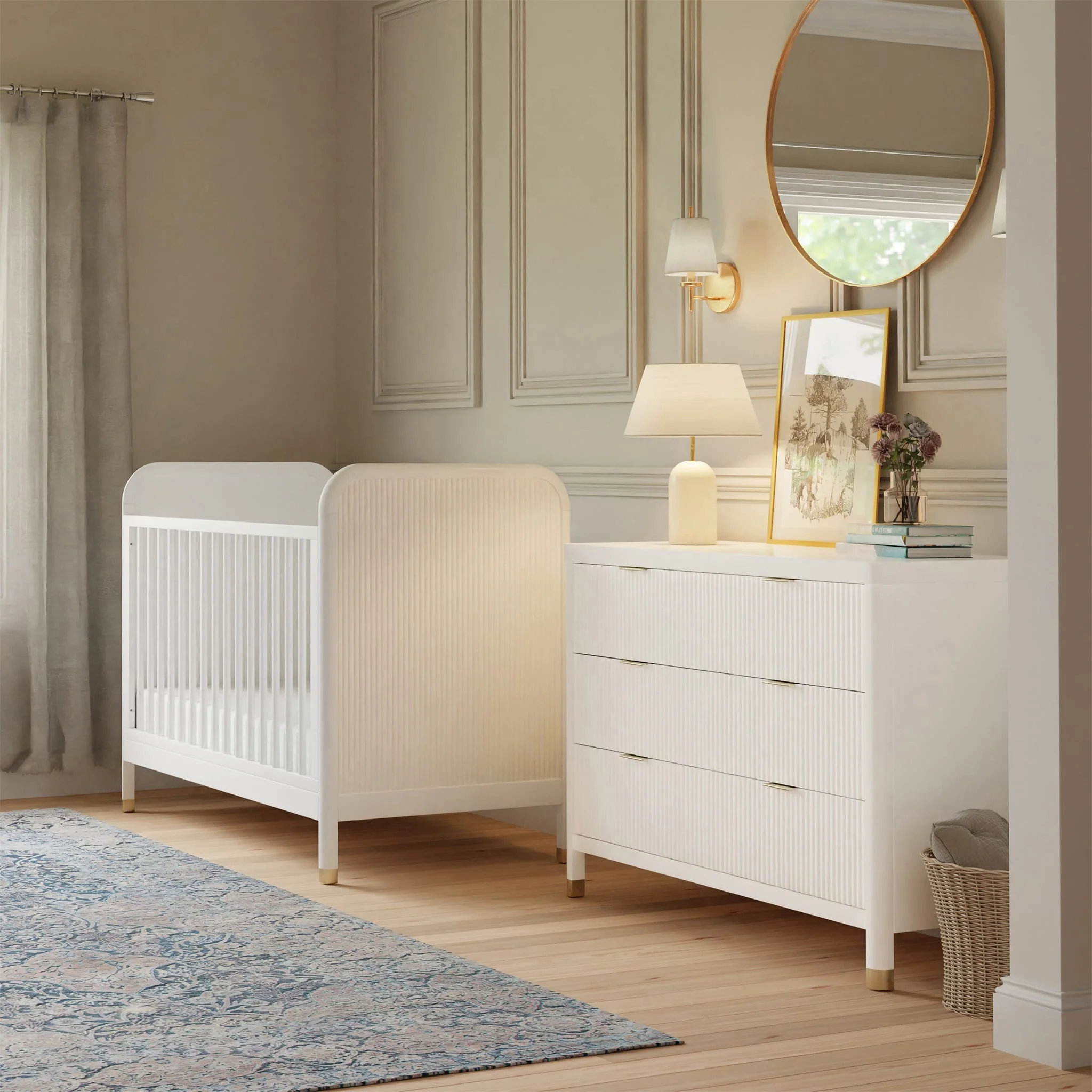 Commode 6 tiroirs Brimsley Tambour - Blanc Chaud - Image 10