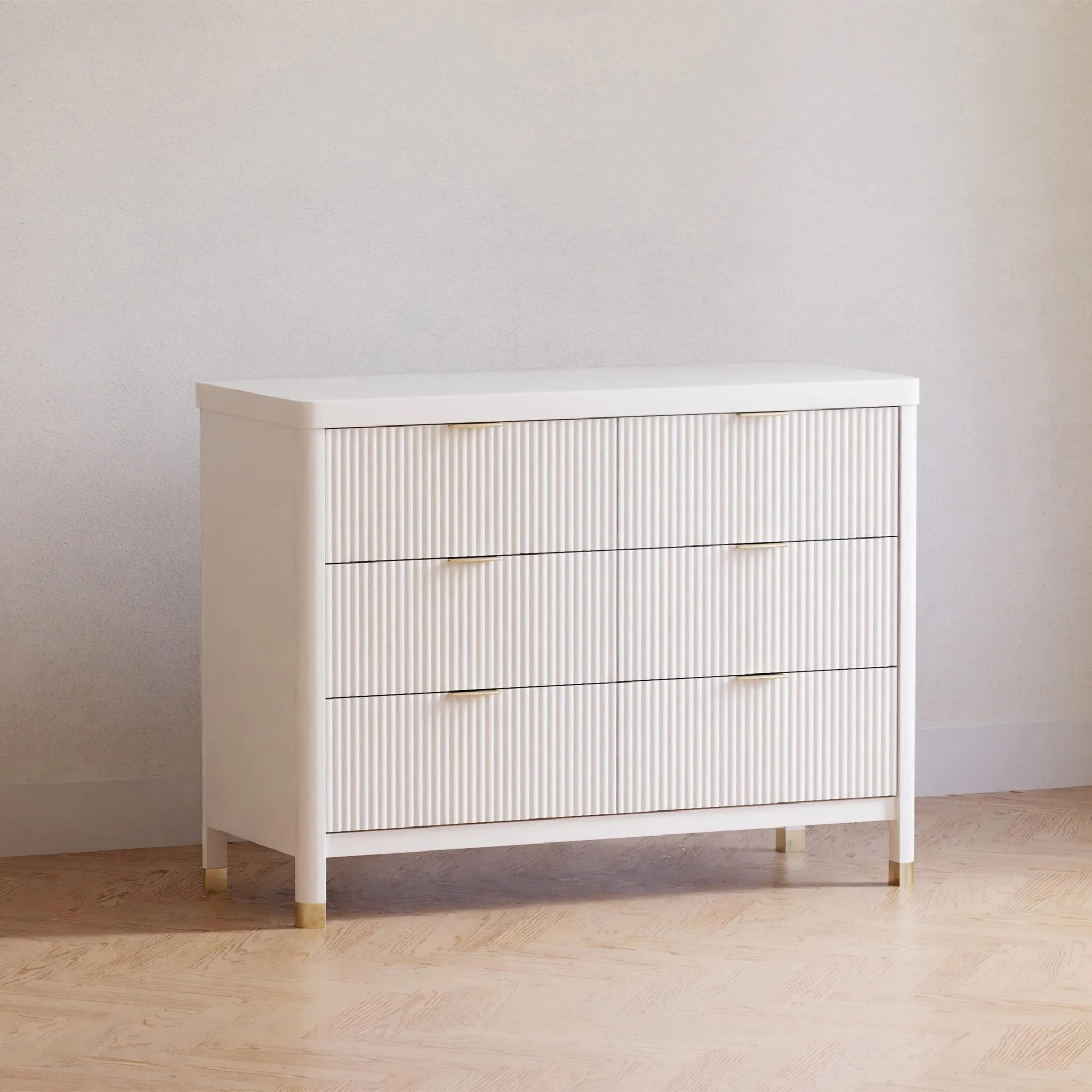 Commode 6 tiroirs Brimsley Tambour - Blanc Chaud - Image 12