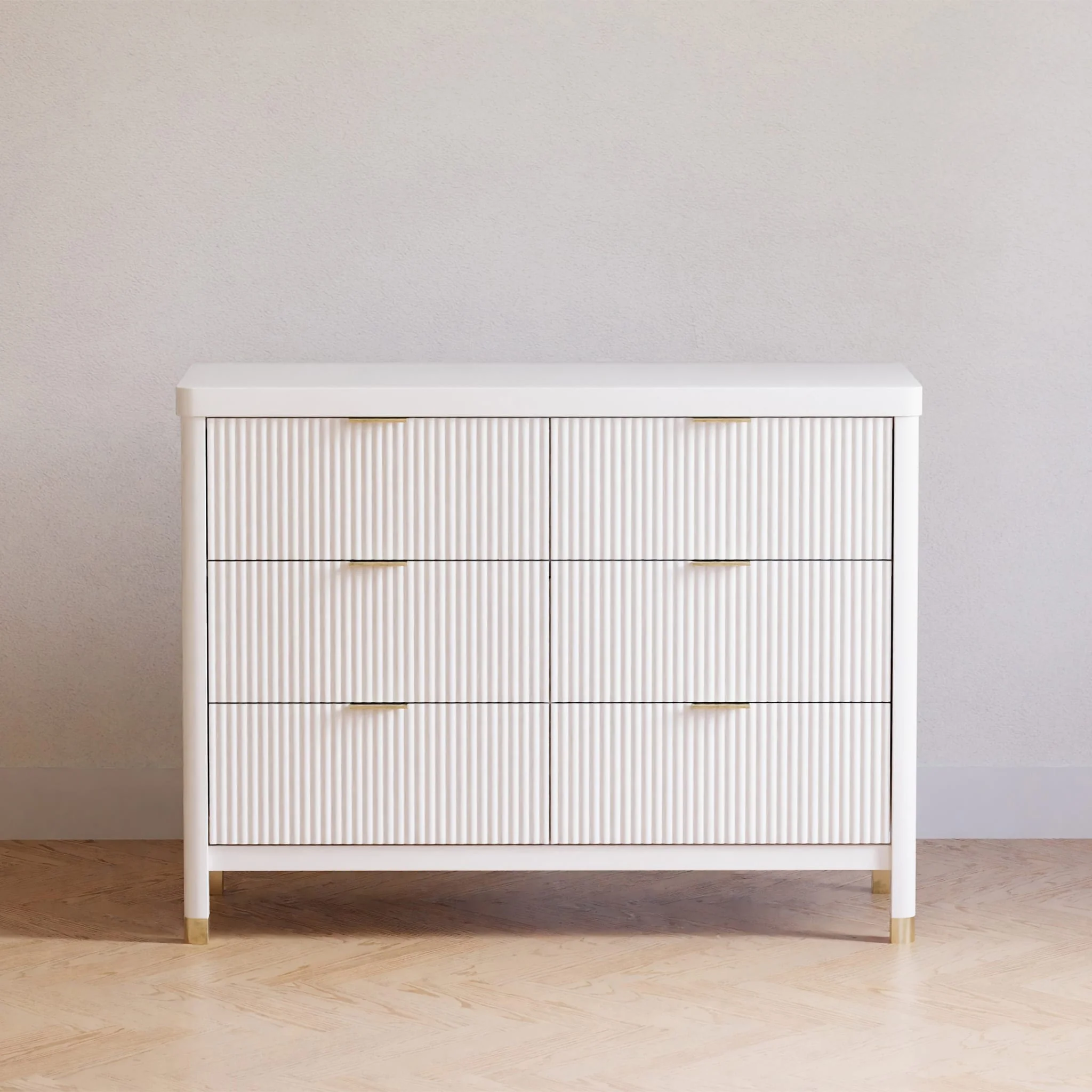 Commode 6 tiroirs Brimsley Tambour - Blanc Chaud - Image 13