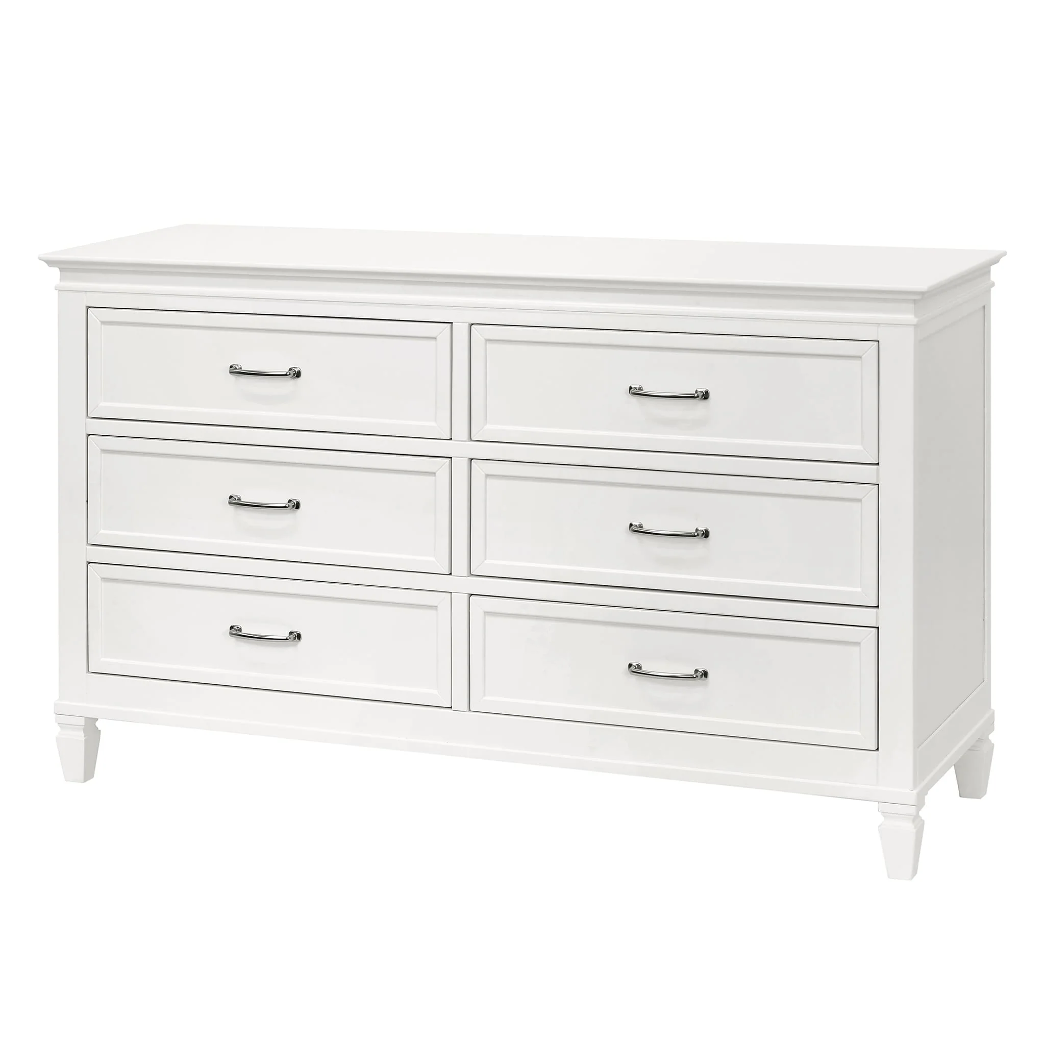 Commode 6 Tiroirs Darlington - Blanc Chaud
