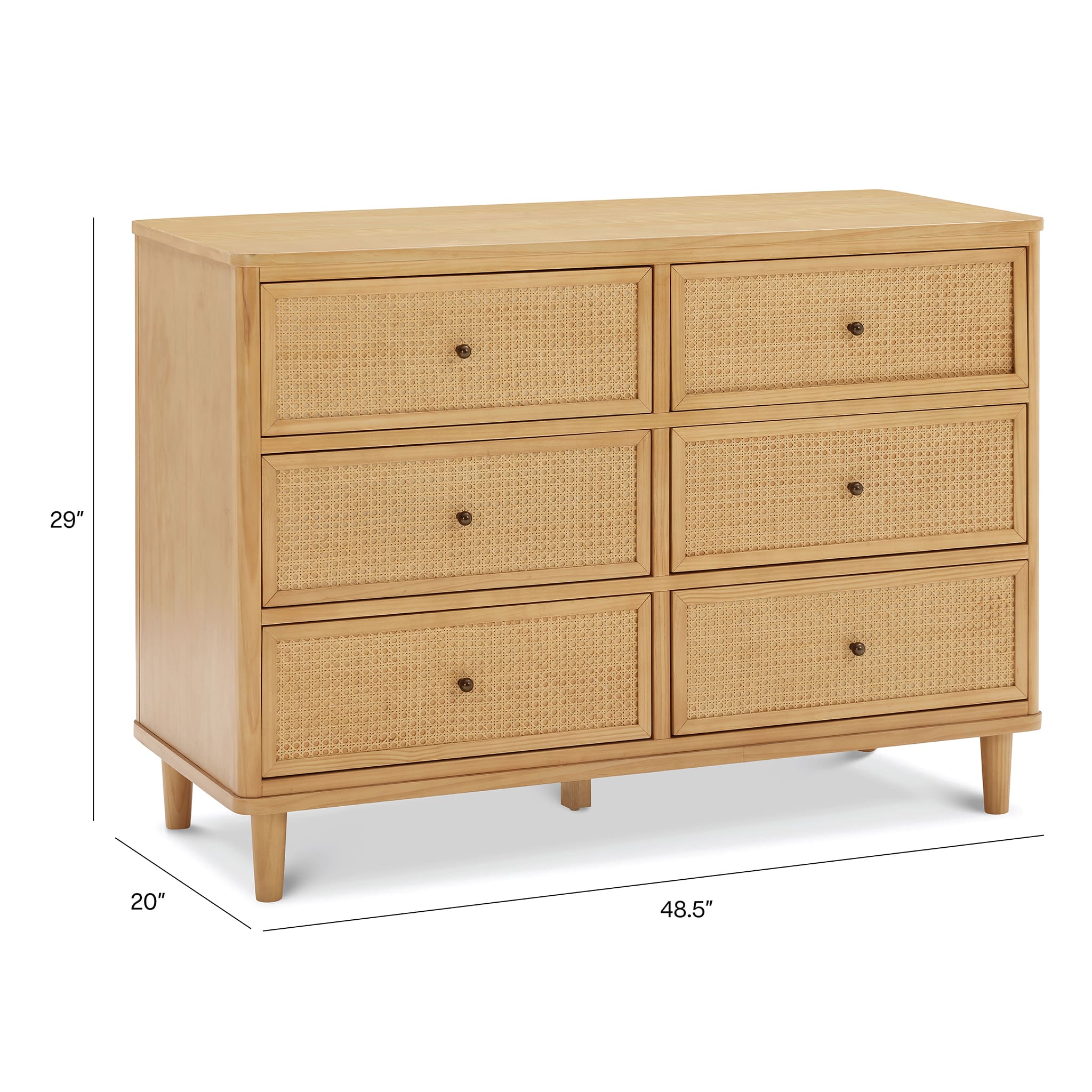 Commode 6 Tiroirs Marin - Miel et Rotin - Image 3