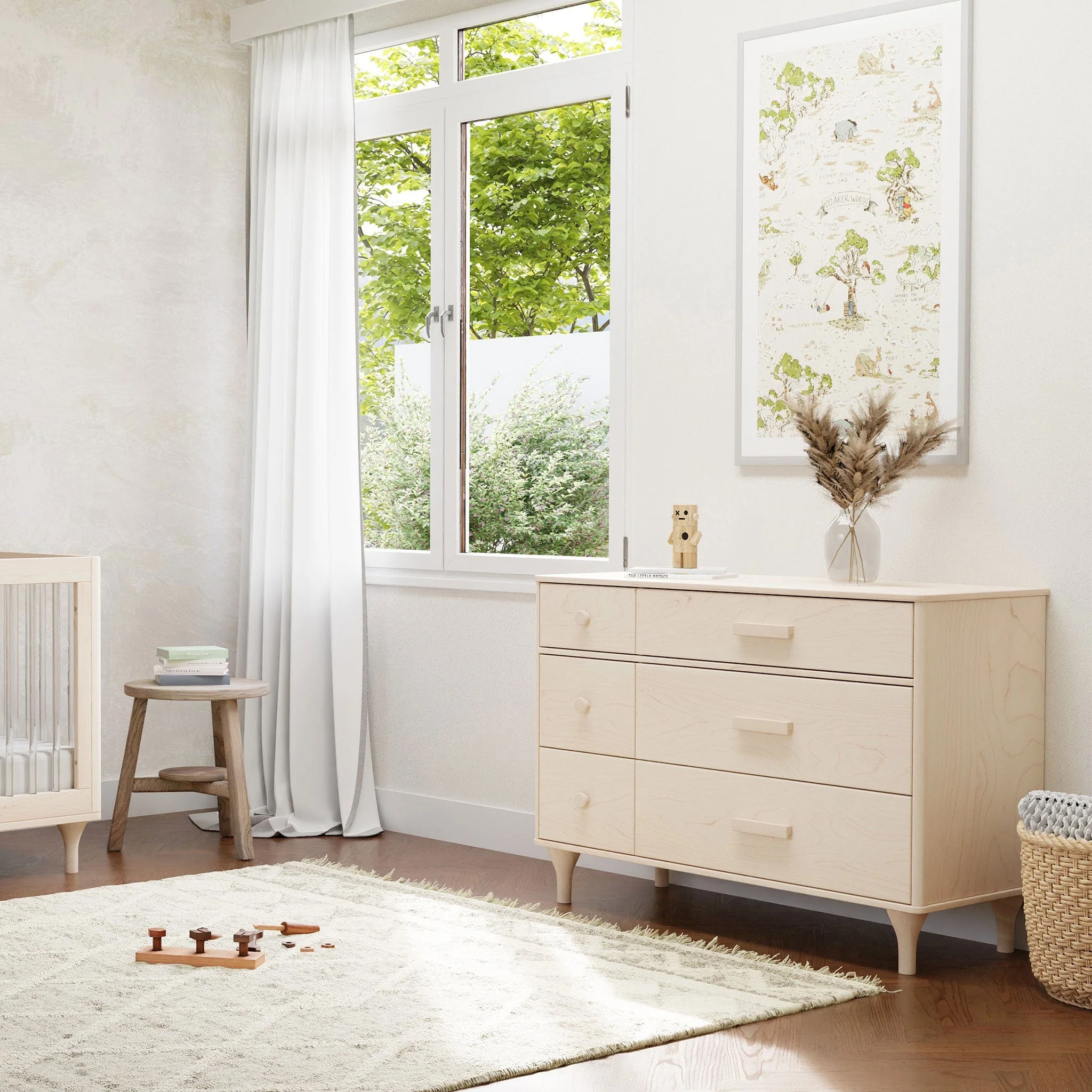 Commode Double 6 Tiroirs Lolly - Naturel Lavé - Image 11