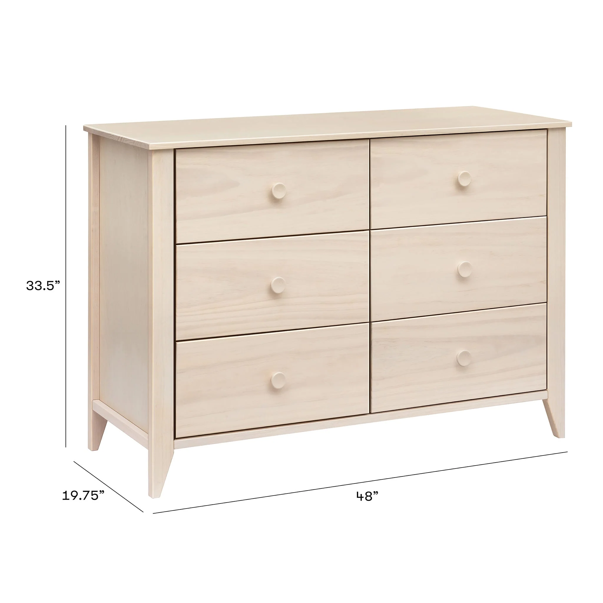 Commode 6 Tiroirs Sprout - Naturel Lavé - Image 4