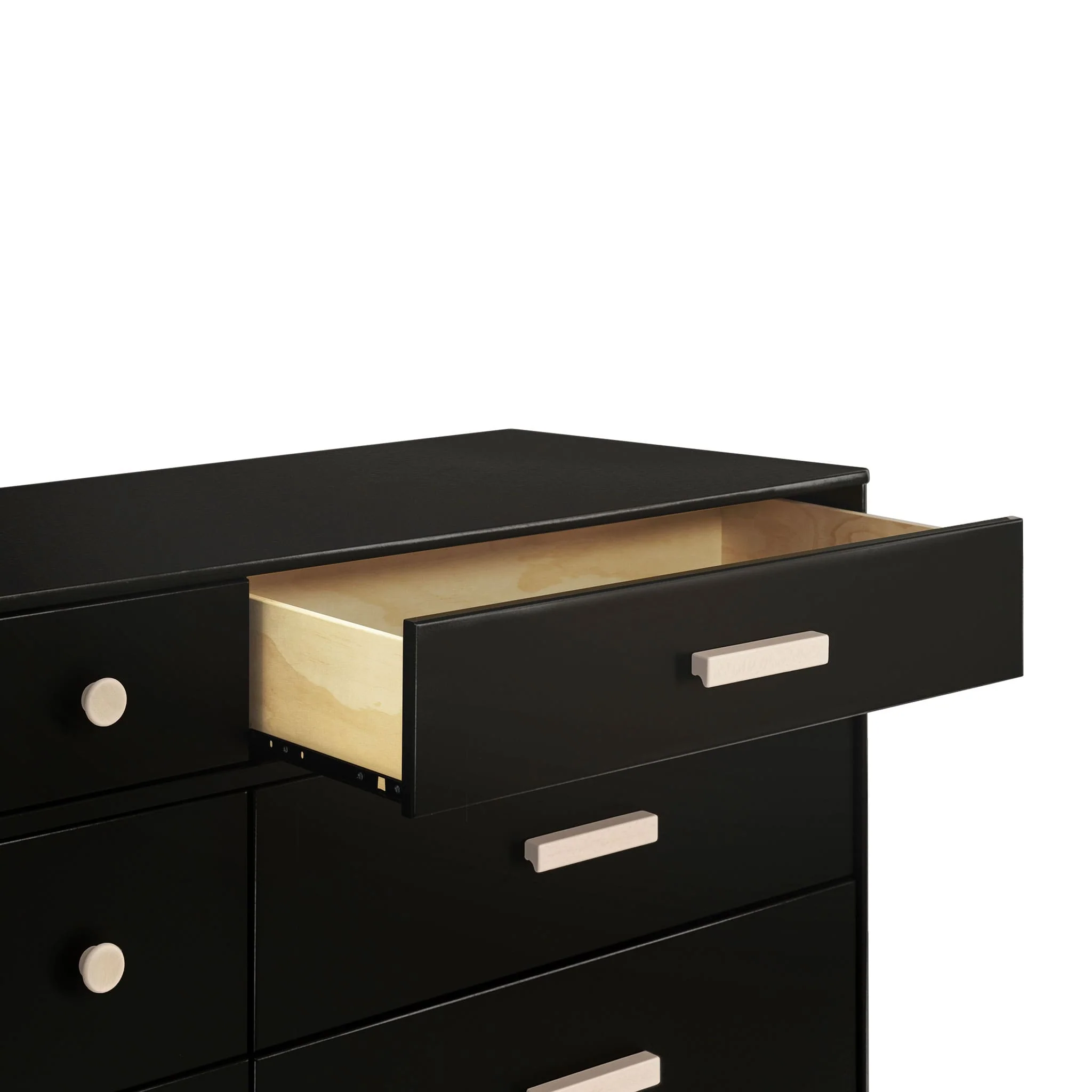 Commode Double 6 Tiroirs Lolly - Noir / Naturel Lavé - Image 5
