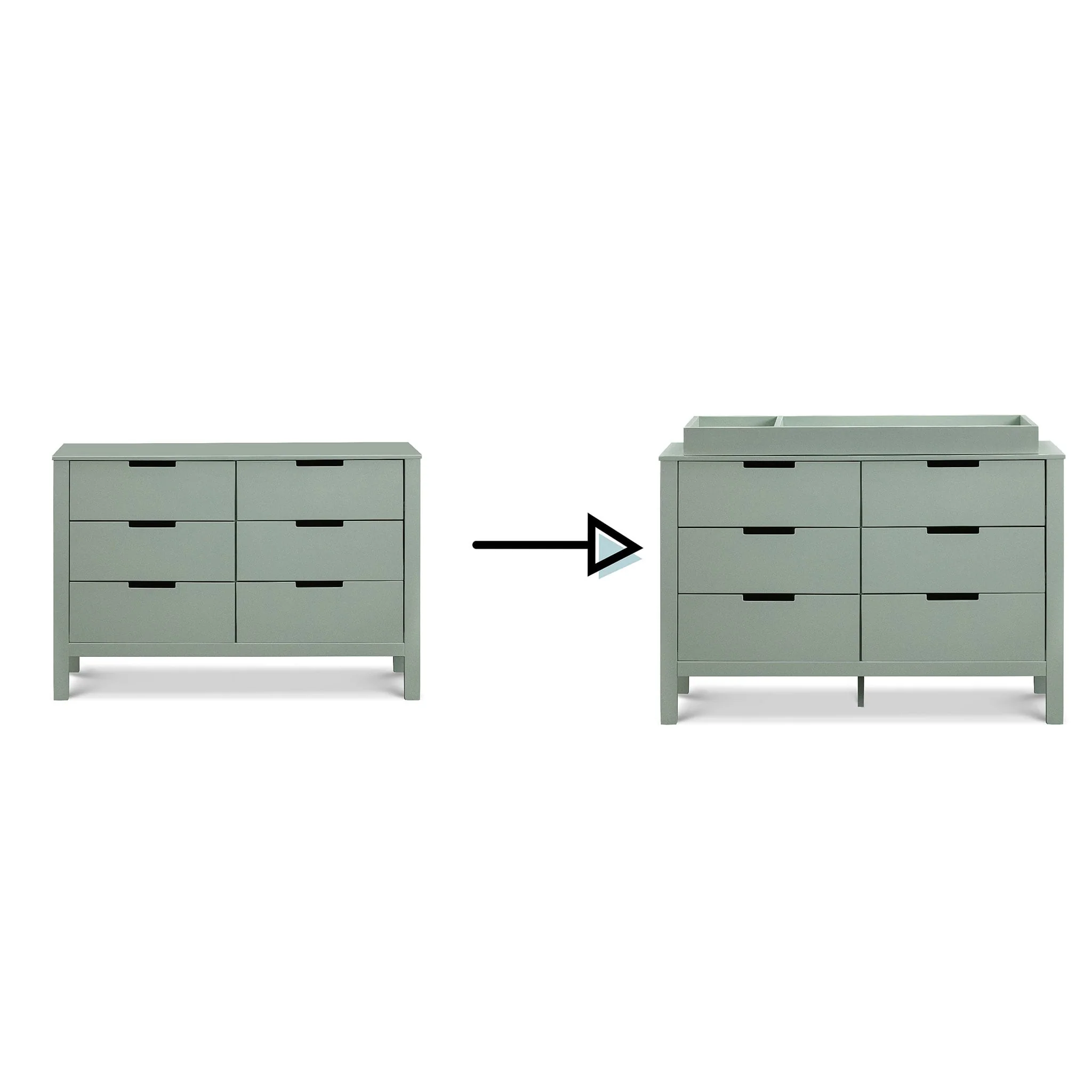 Commode 6 Tiroirs Colby - Sauge - Image 6