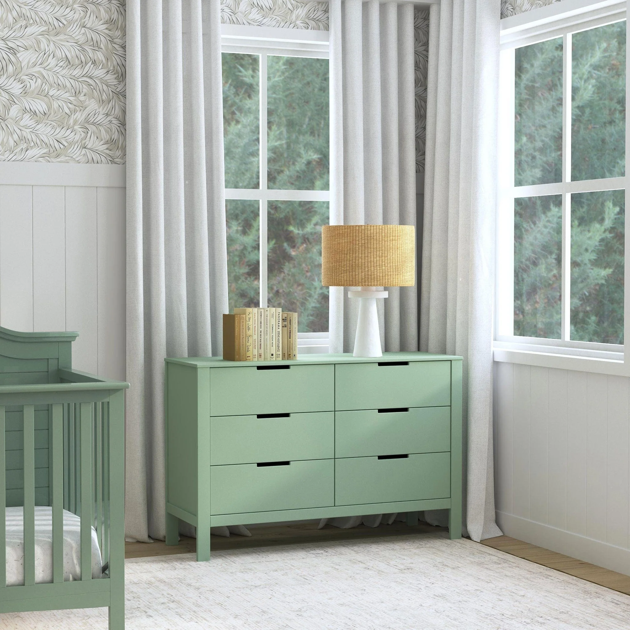 Commode 6 Tiroirs Colby - Sauge - Image 9