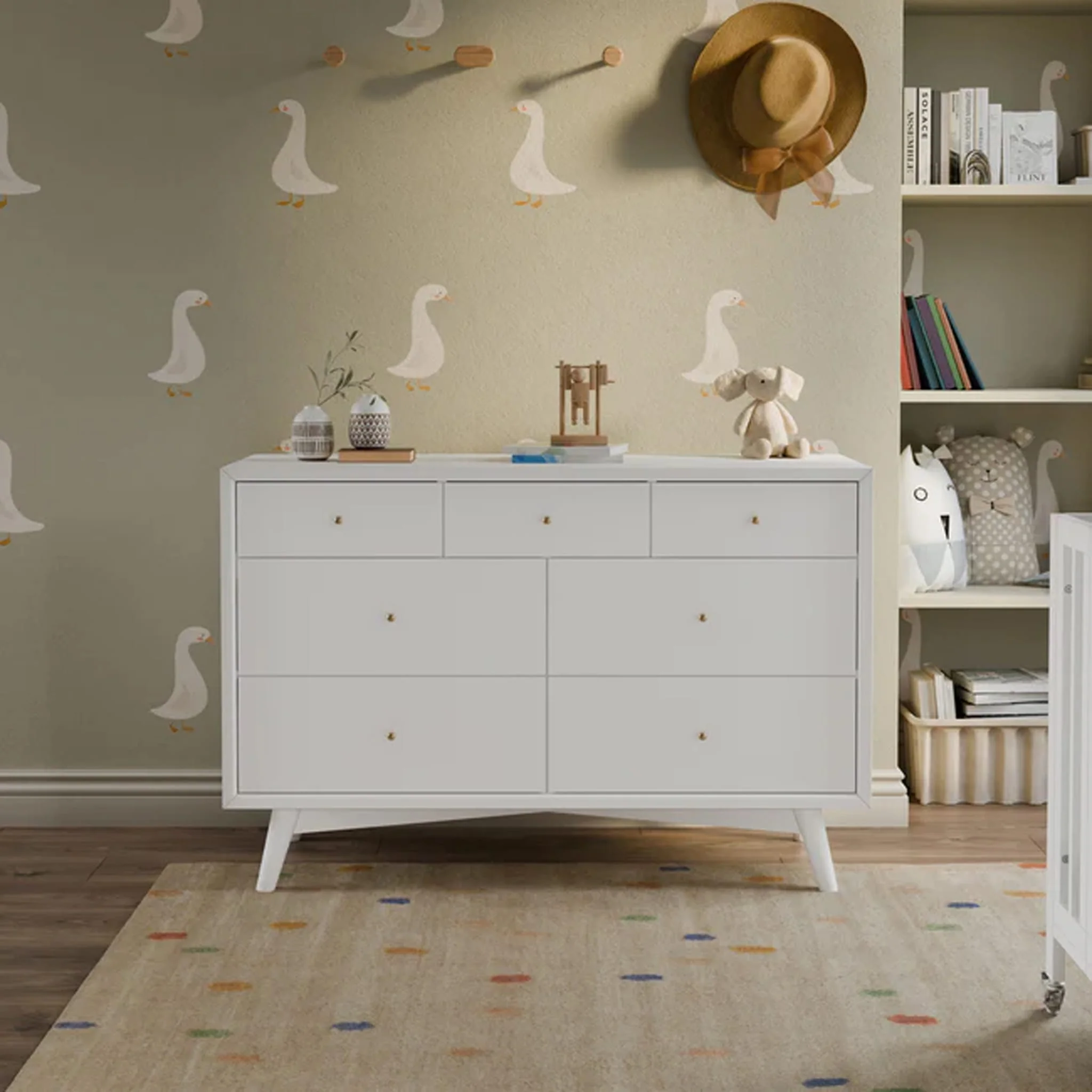 Commode Double Palma à 7 tiroirs - Blanc - Image 5