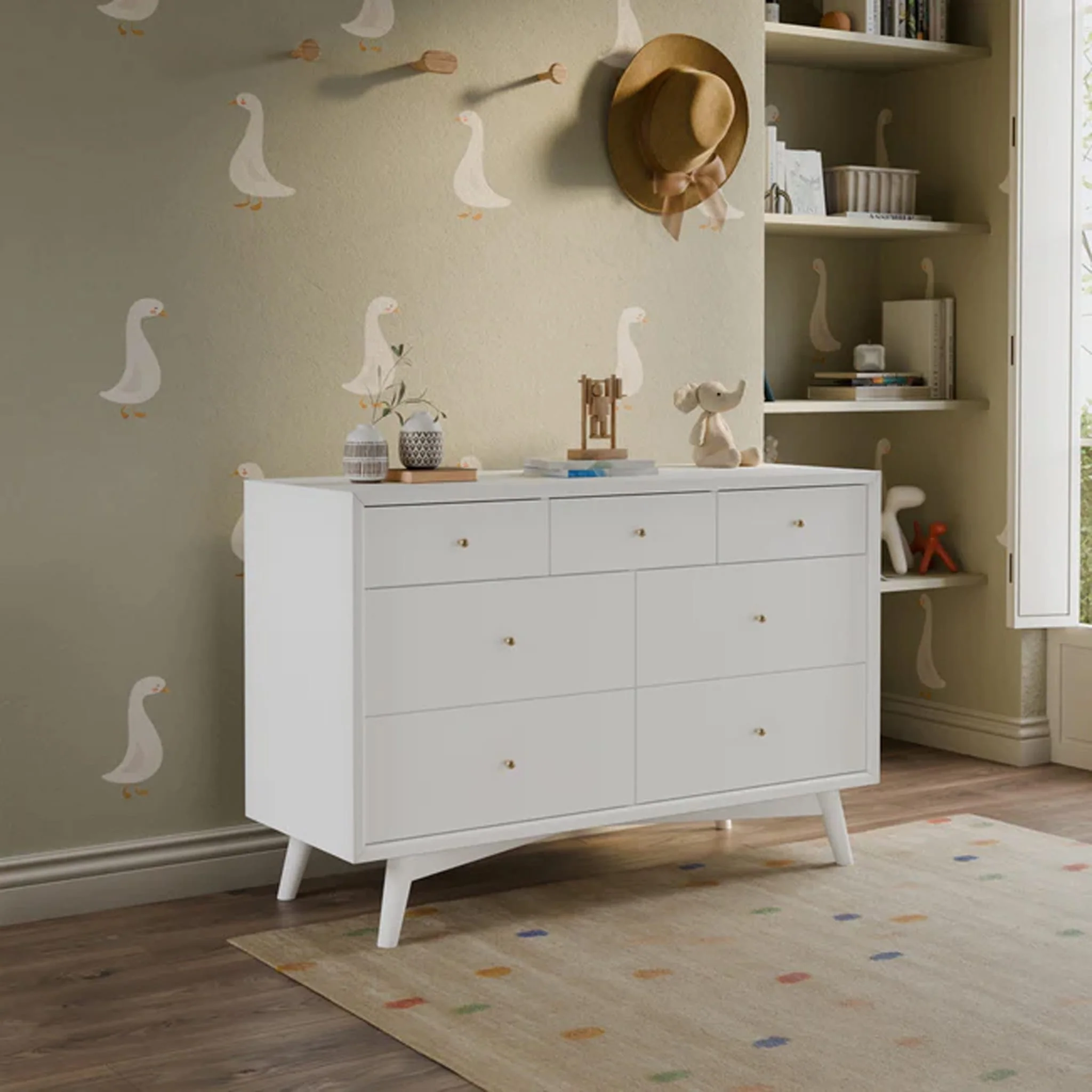 Commode Double Palma à 7 tiroirs - Blanc - Image 6