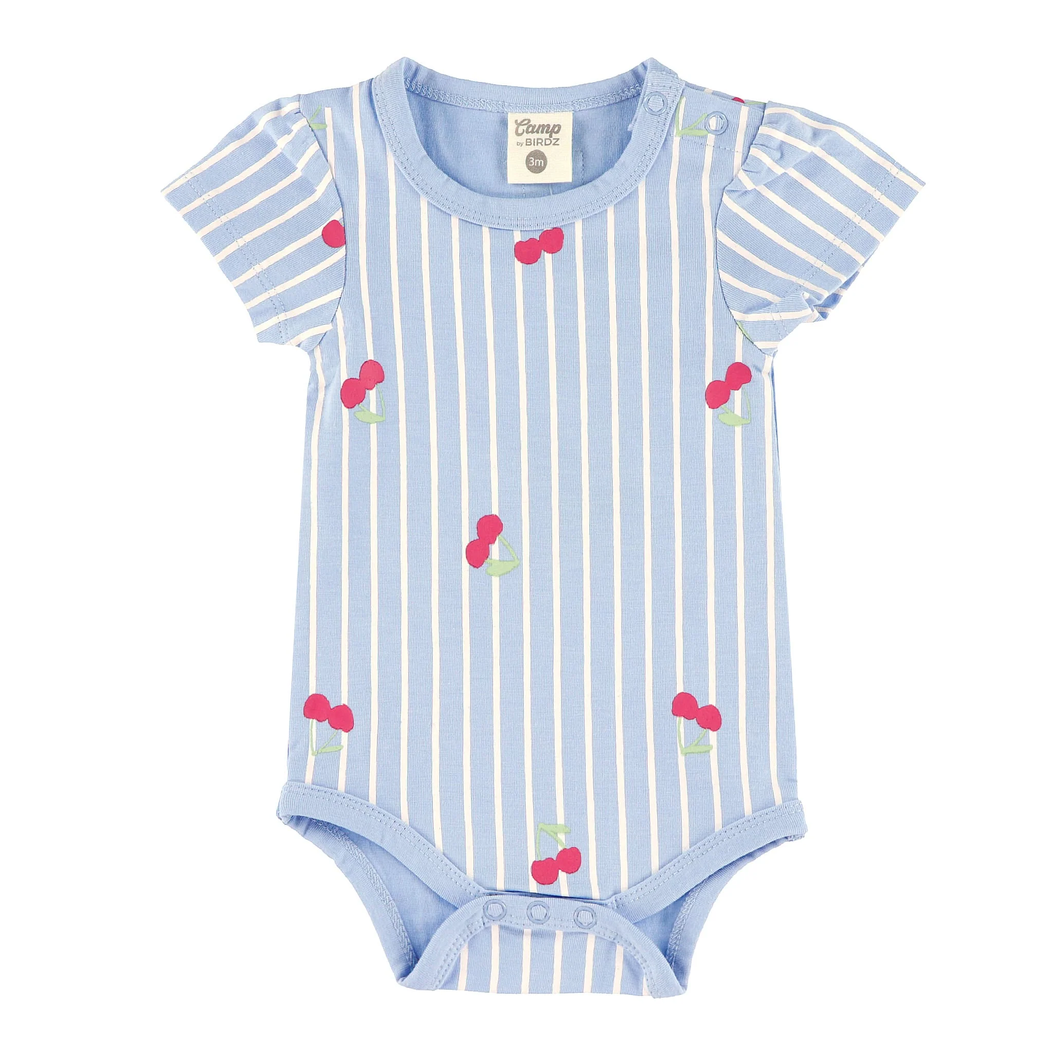Cache-couche Rayé Cerise 3-24mois