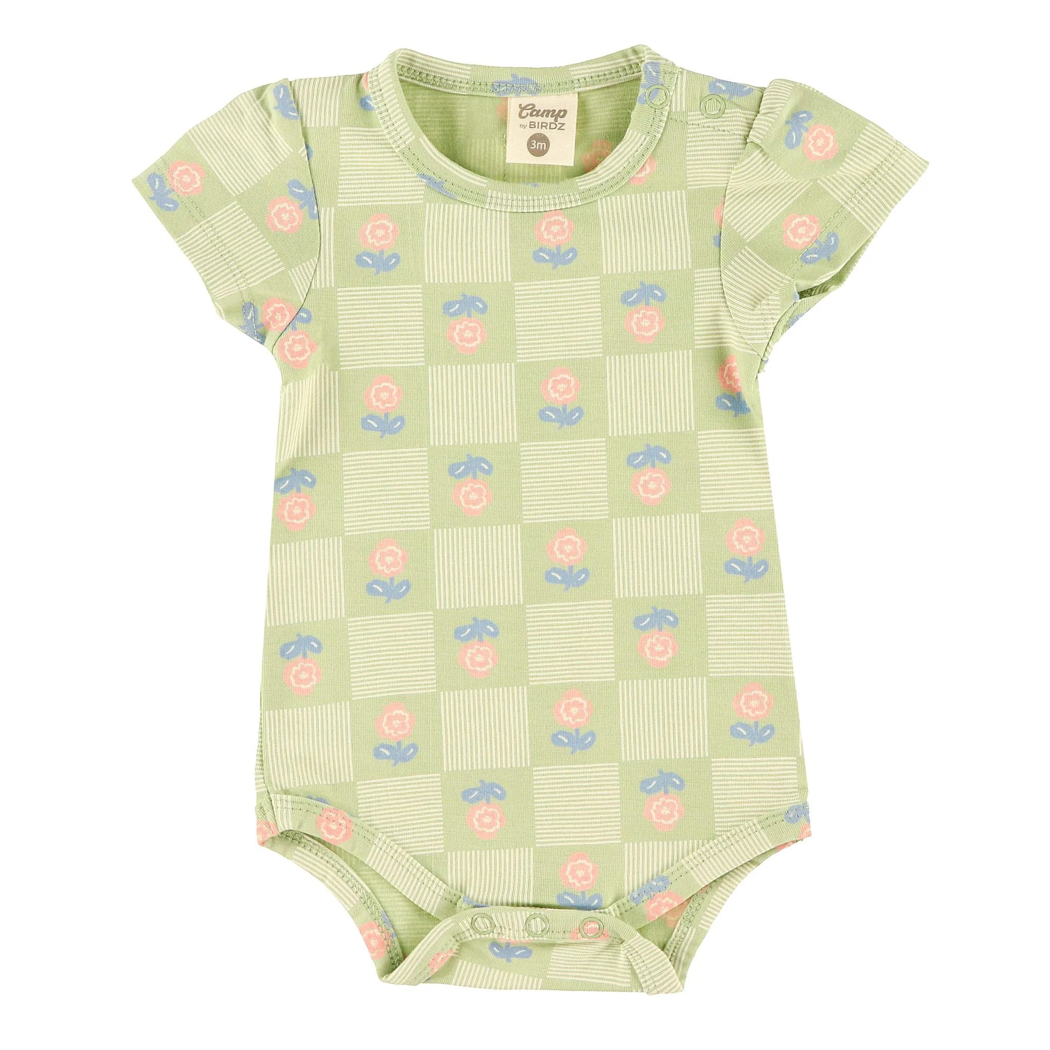 Cache-couche Carreaux Floral 3-24mois