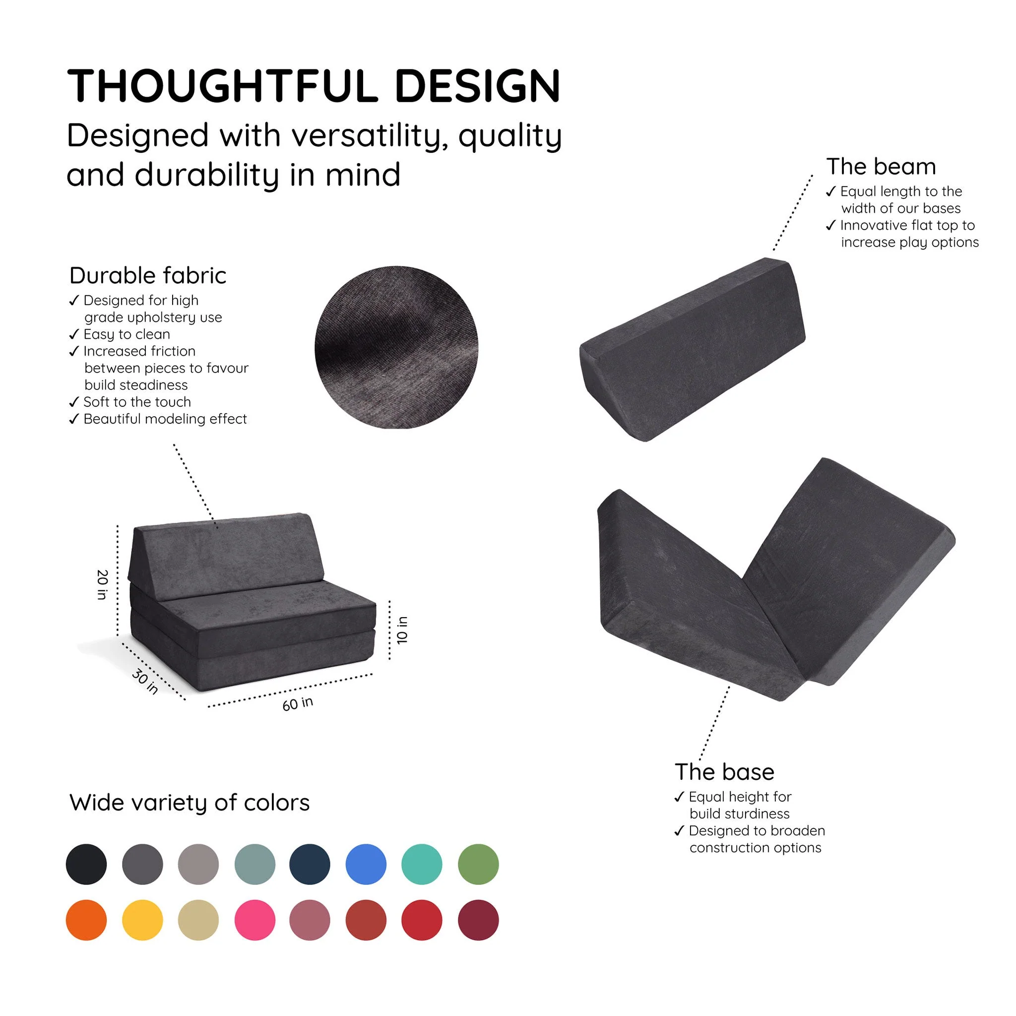 Canapé Modulaire Demi - Charcoal Chill - Image 4