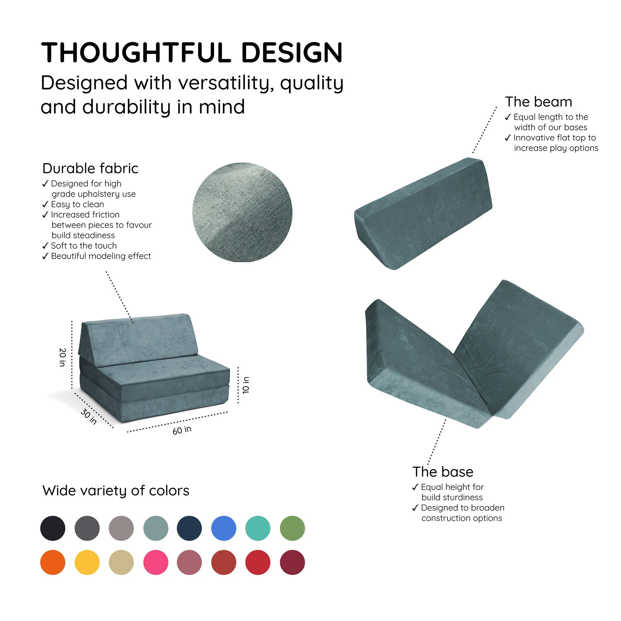 Canapé Modulaire Demi - River Stone - Image 4