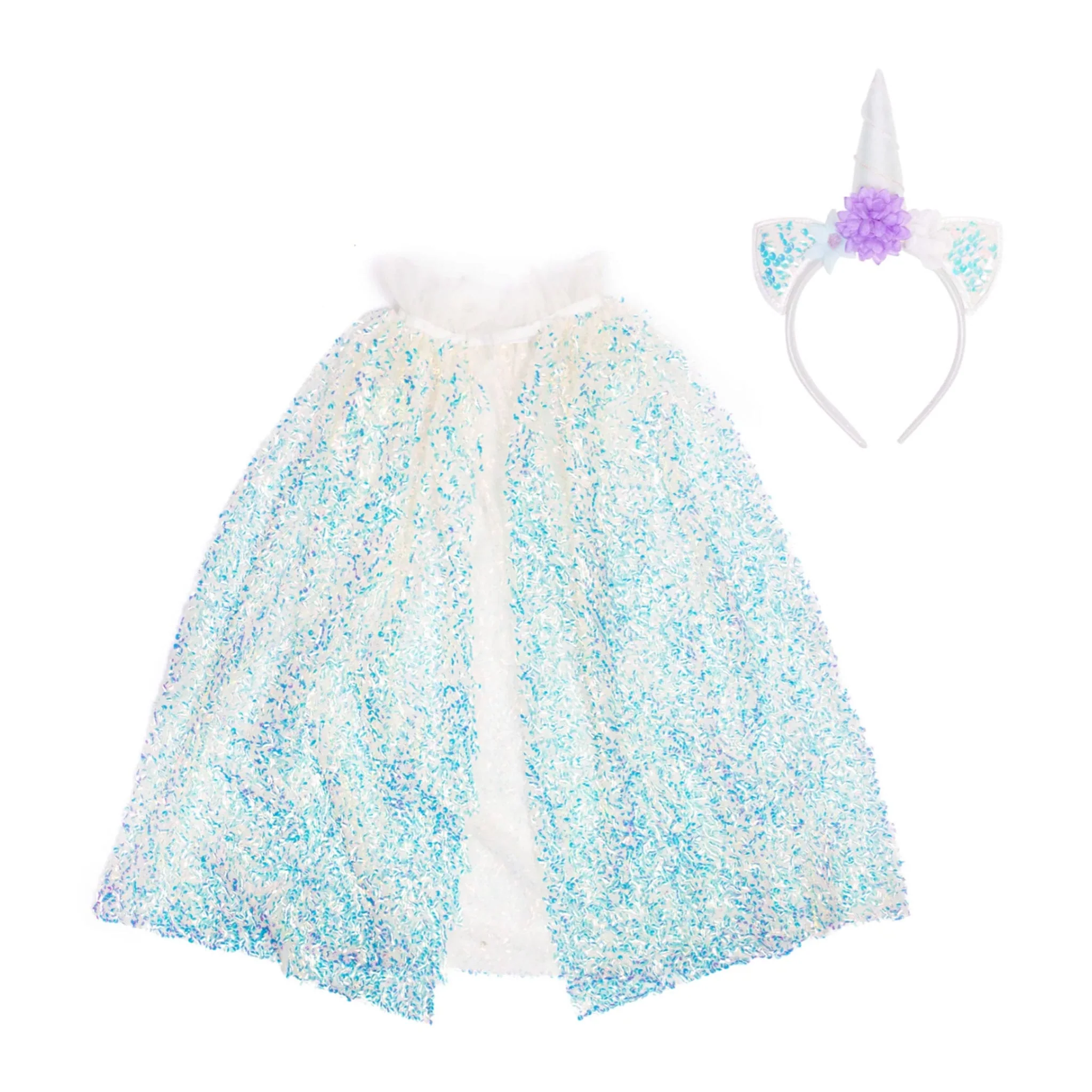 Cape Et Bandeau Licorne Scintillants - 4-6 ans