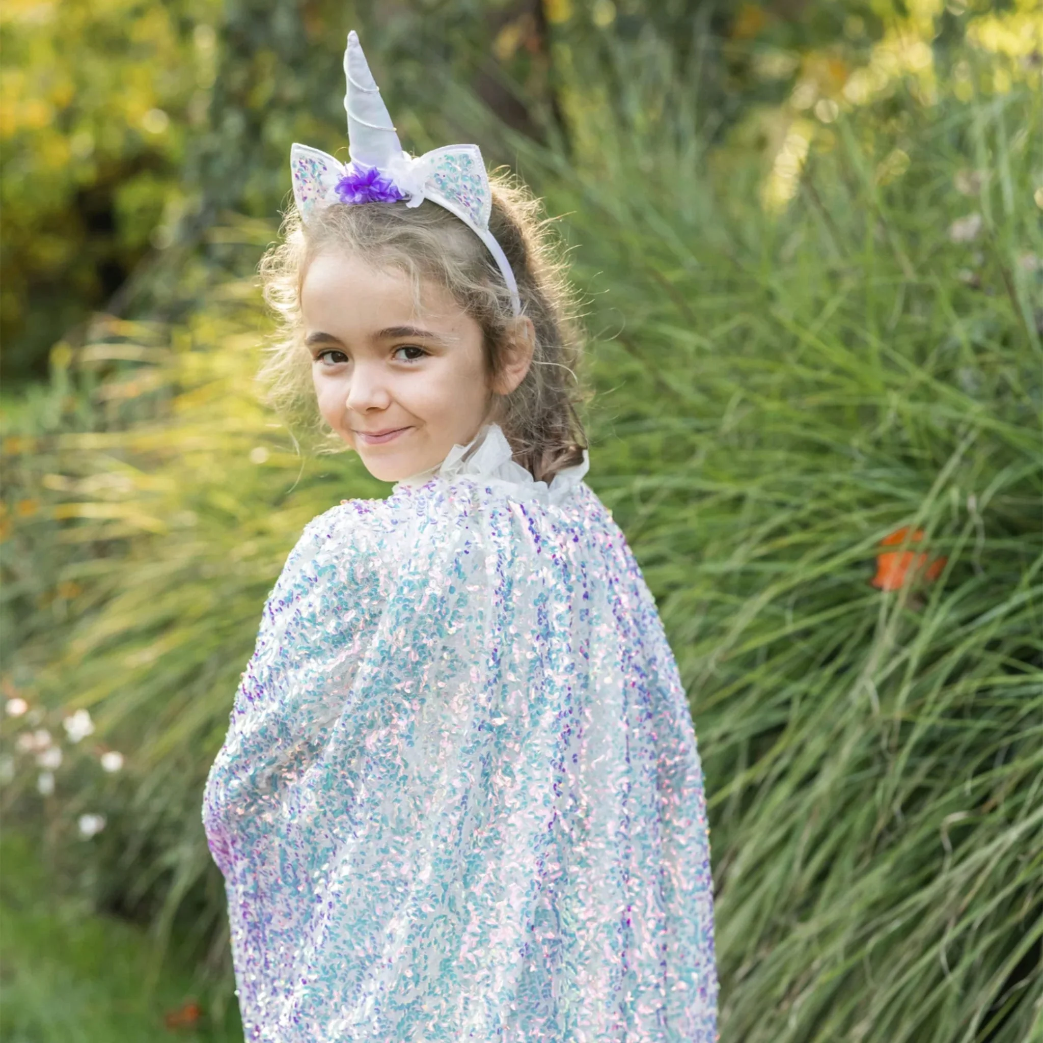 Cape Et Bandeau Licorne Scintillants - 4-6 ans - Image 2