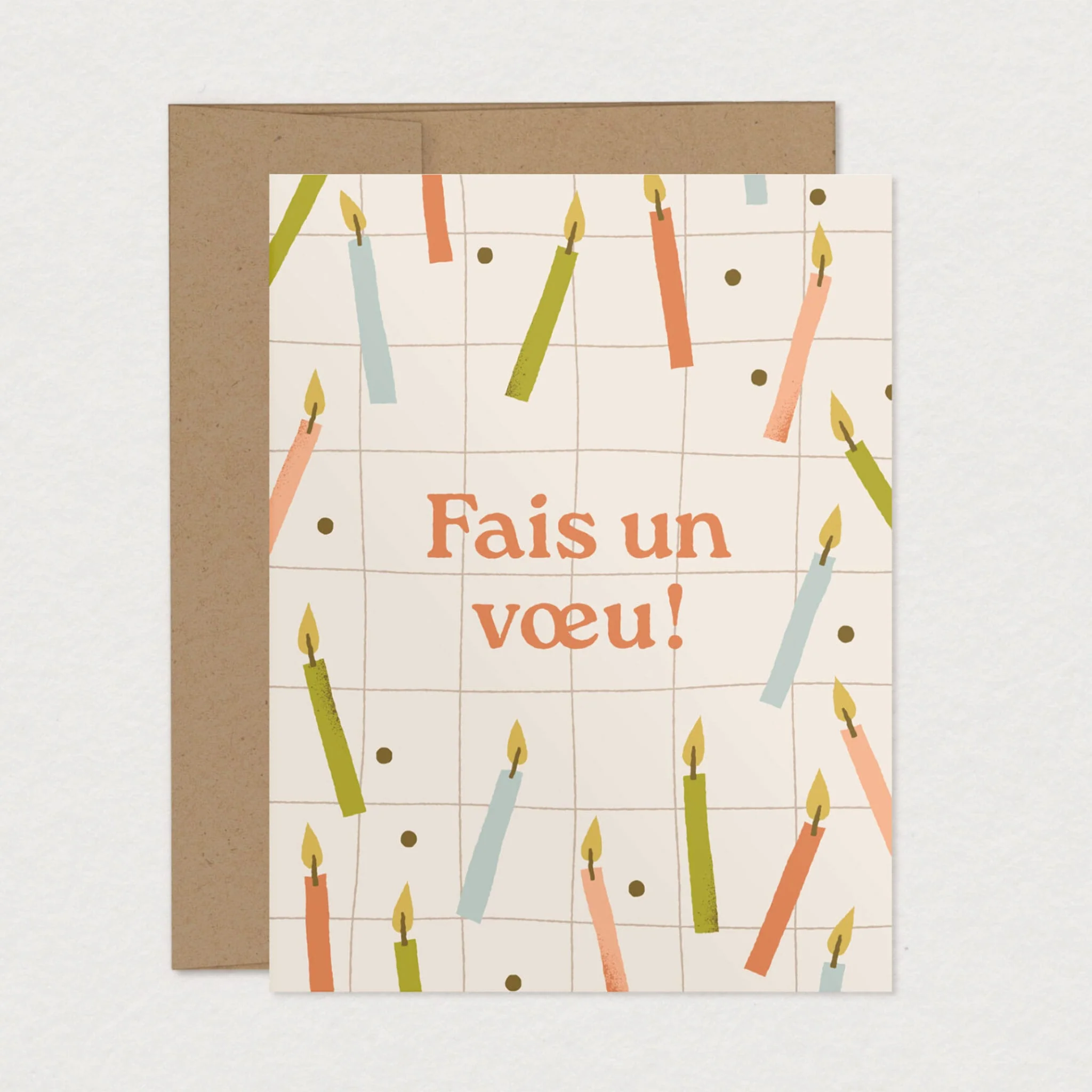 Carte de Souhait de Fête - Fais un Voeu!