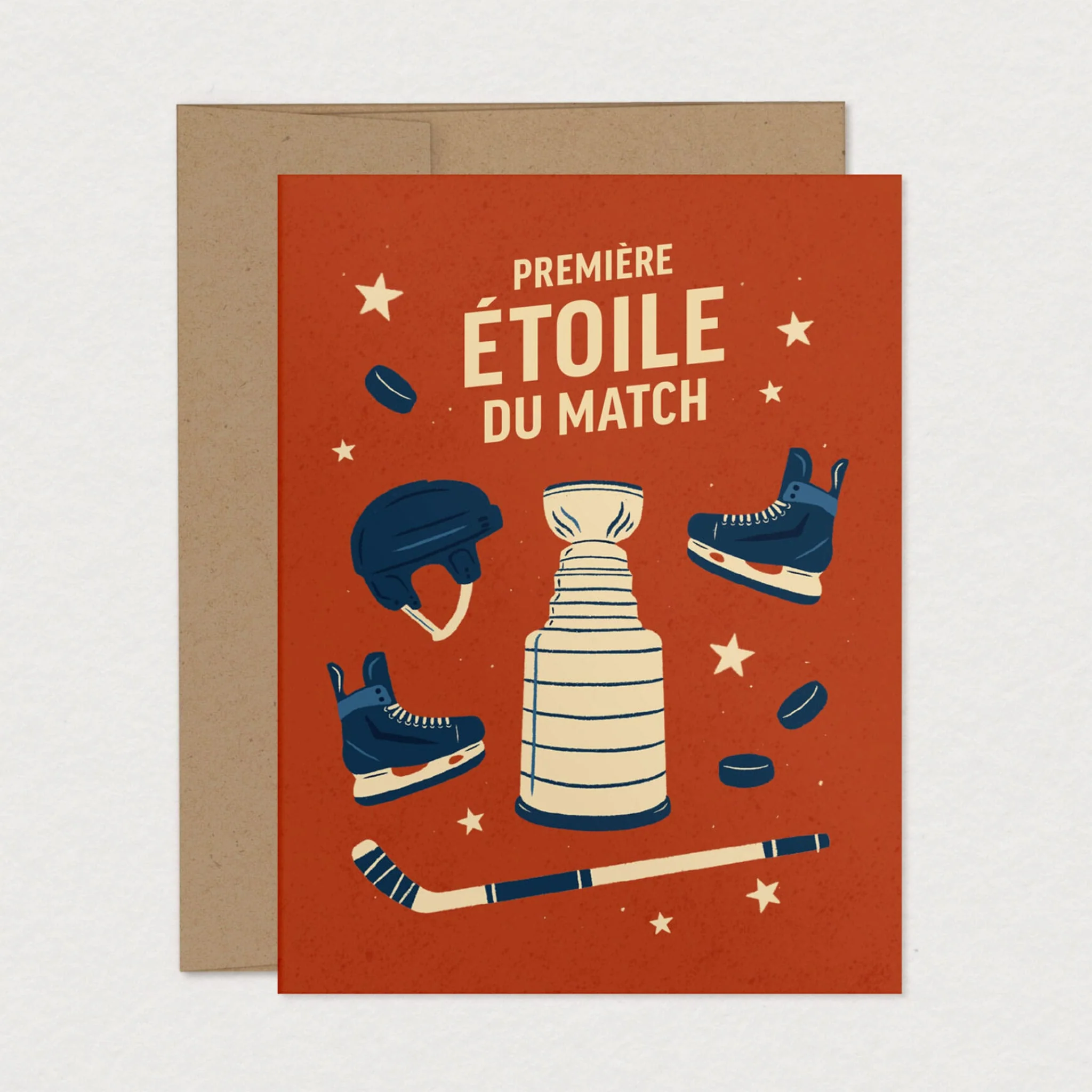 Carte de Souhait de Fête - Hockey