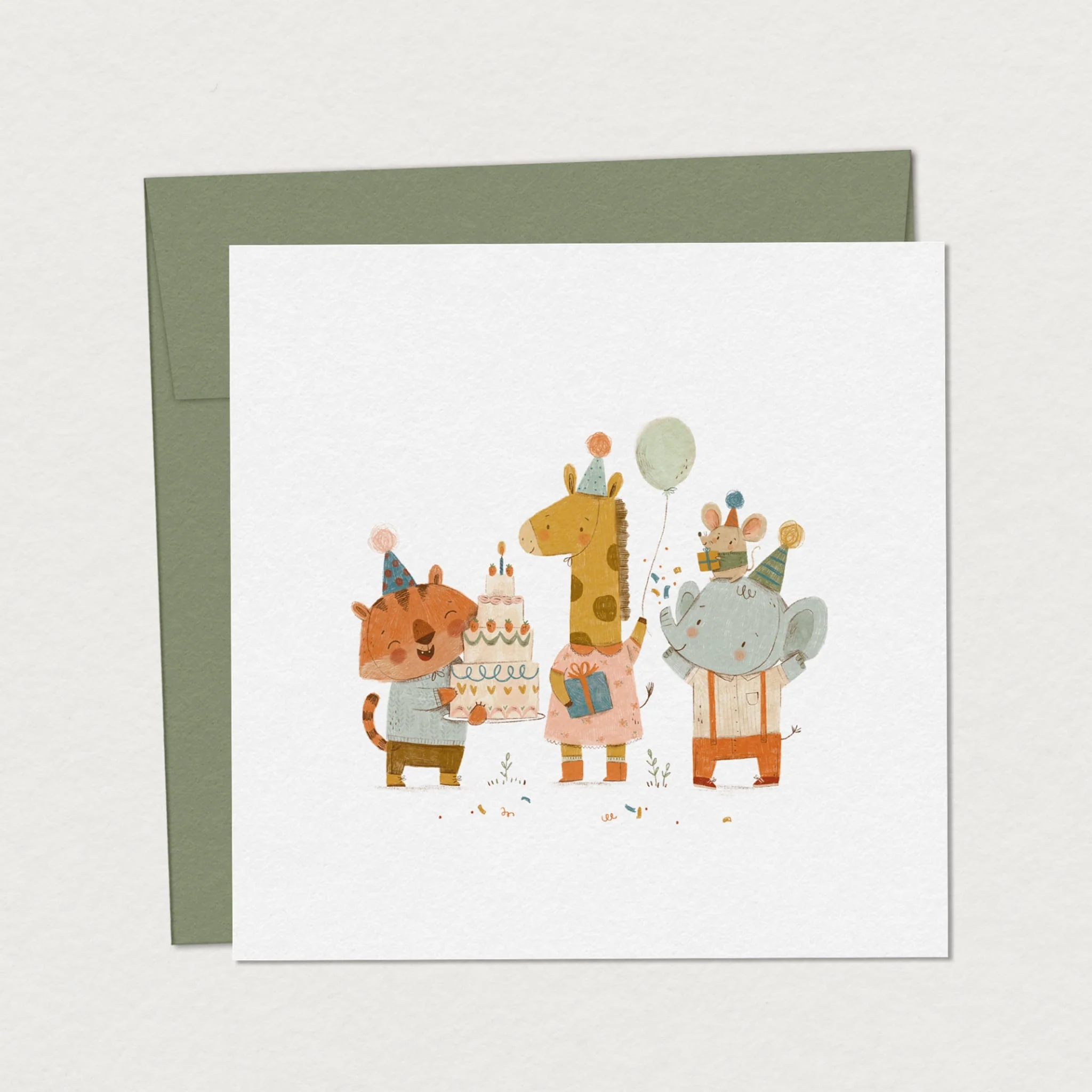 Carte de Souhait de Fête - Savane en Fête