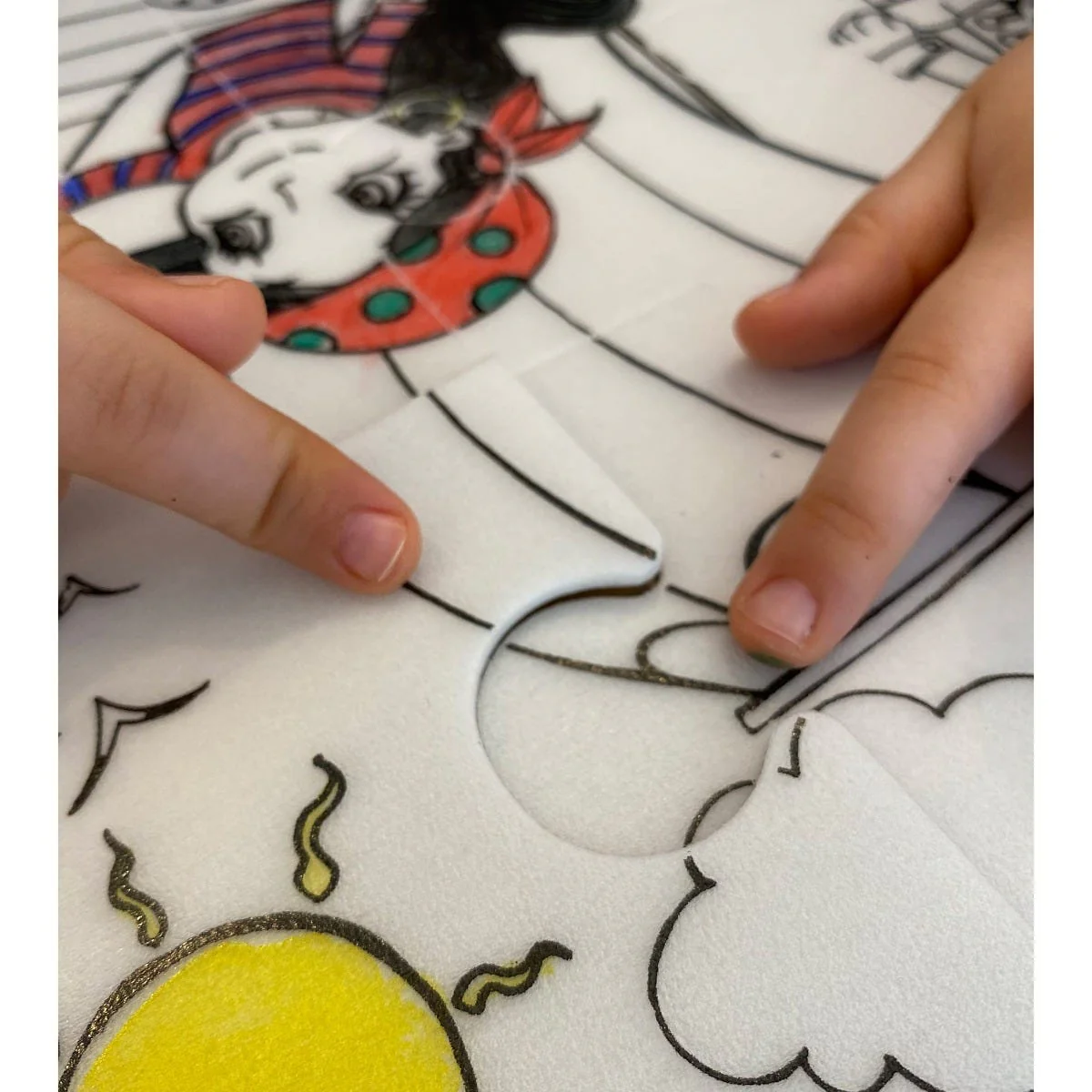 Casse-tête à Colorier et Crayons Lavables - Pirates - Image 4
